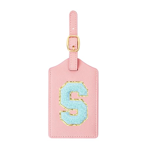 Pink Leather+blue Letter