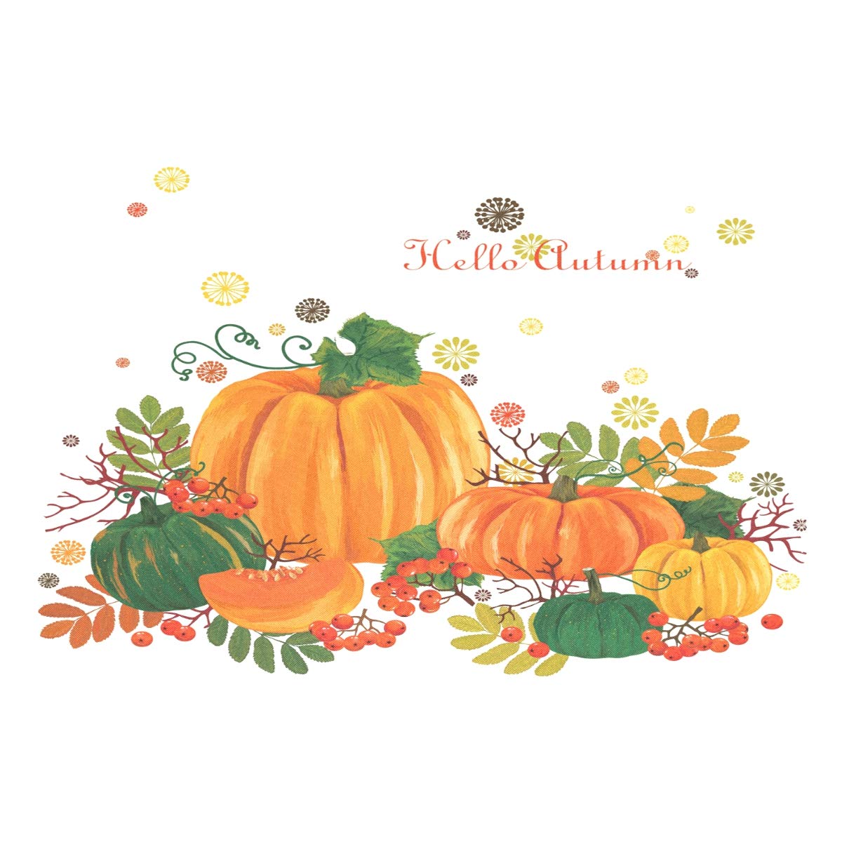 MOYYO Fall Pumpkin Placemats - Set of 4 Heat-Resistant, Non-Slip Polyester Table Mats | Washable & Easy Clean for Dining Table, Kitchen Decor | Perfect for Thanksgiving, Autumn Parties & Seasonal Home Decor