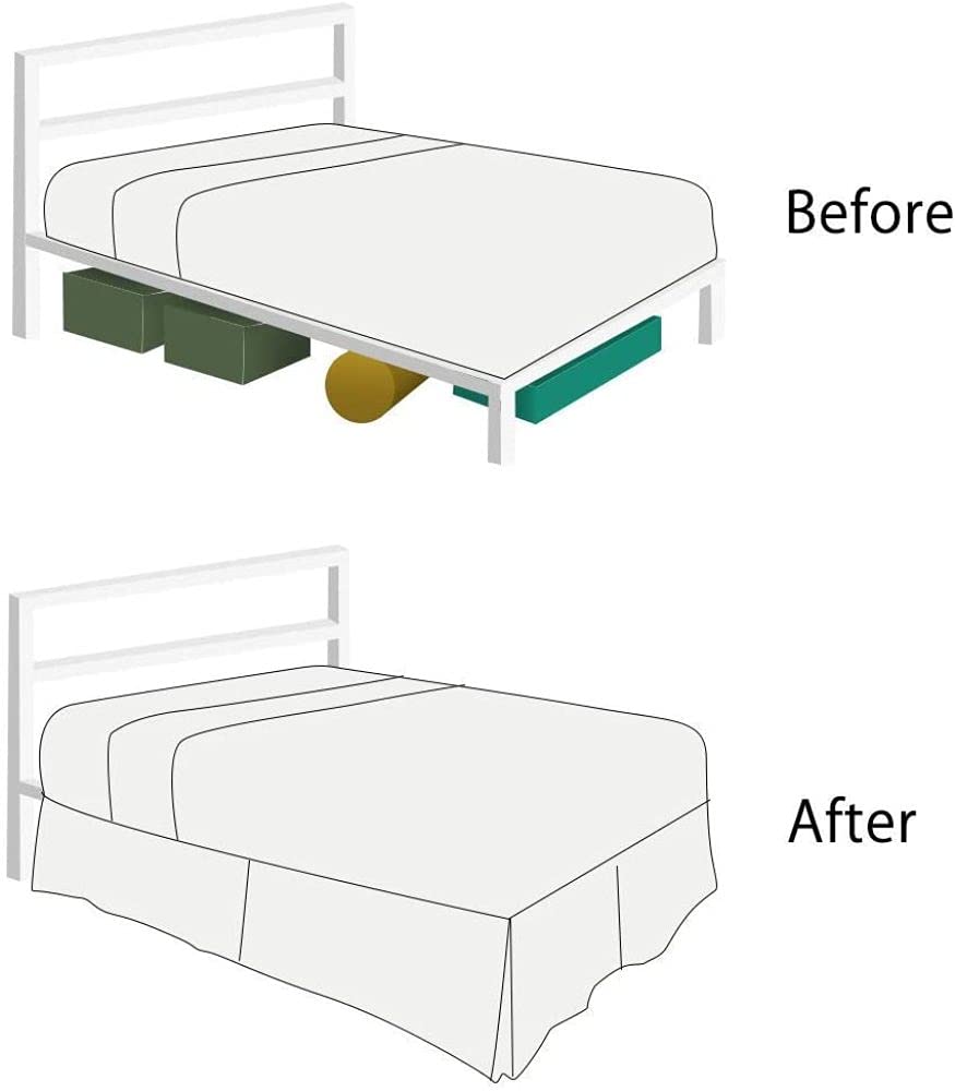 1000 Thread Count 100% Egyptian Cotton Oversized King Ivory 8-Piece Bed in a Bag Set - Includes 4pc Sheet Set, 3pc Comforter & 1pc Bed Skirt with 18