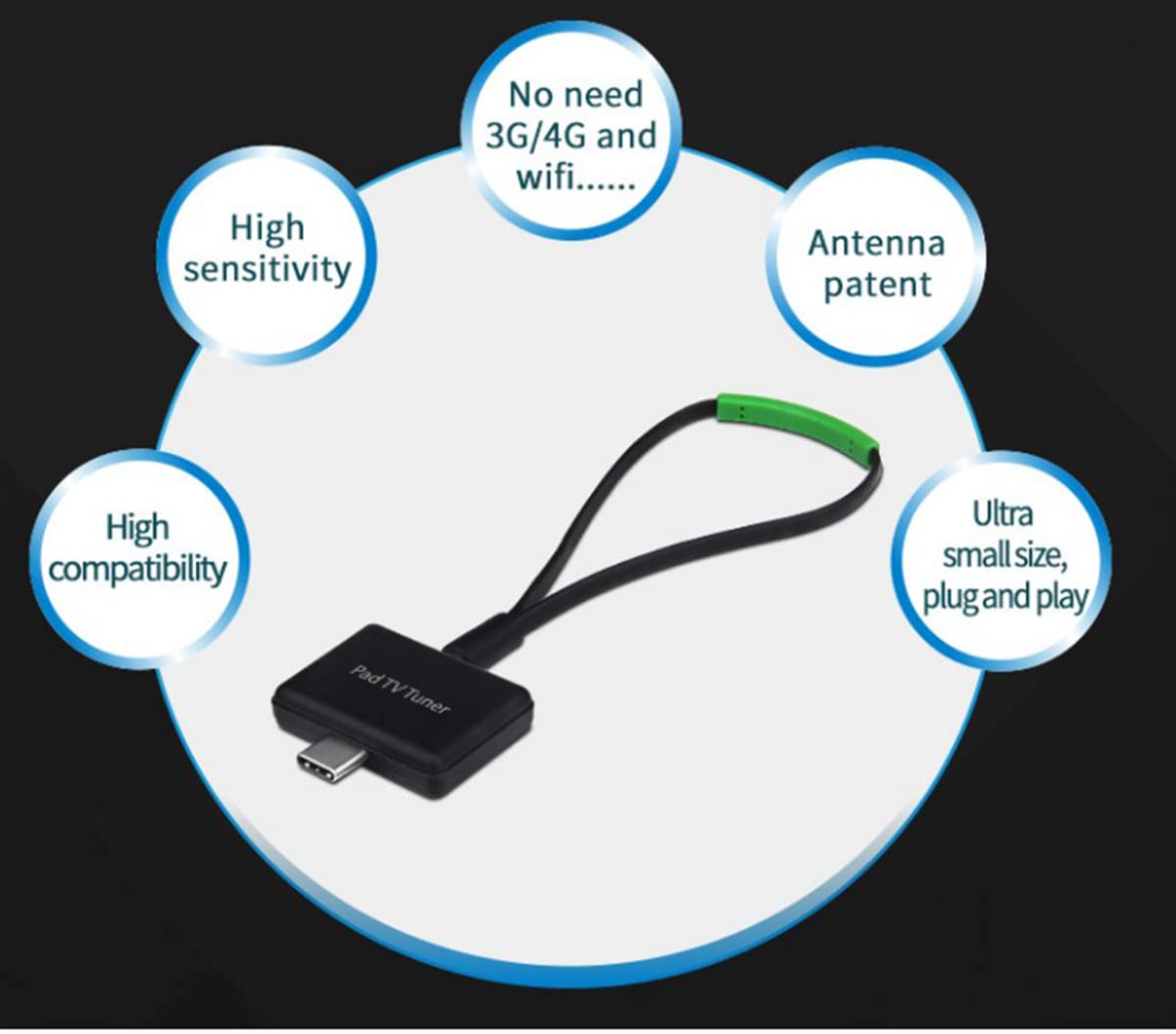 MyGica Type-C USB TV Tuner Card - ATSC Digital TV Receiver for Android, PC, Tablet | Freeview HD TV Stick | Wireless HDTV Adapter | No Internet Required | Perfect for Travel, Camping & Home Entertainment