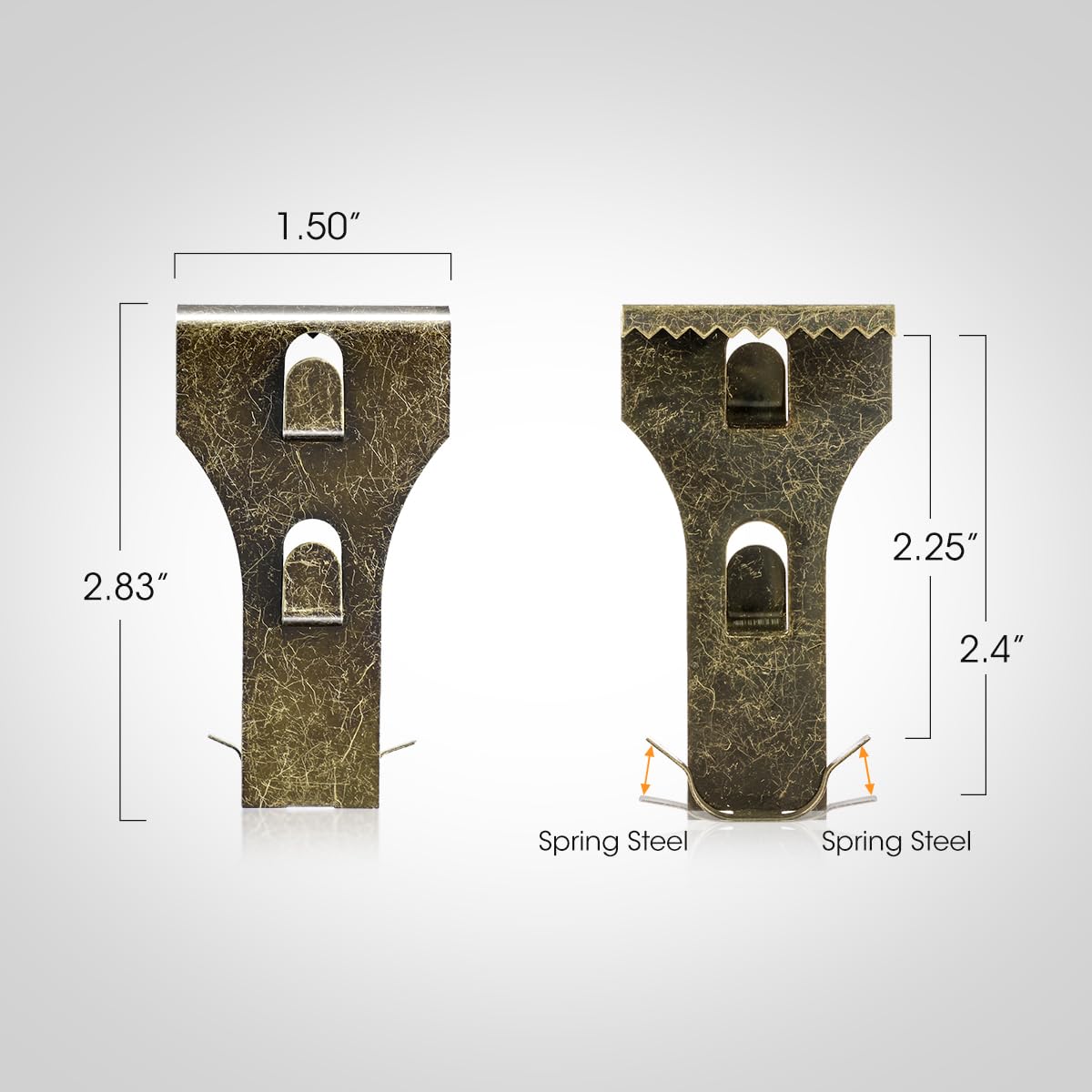 AIEVE 10 Pack No Drill Brick Wall Hooks - Heavy Duty Brick Clips for Hanging Outdoor Decor (Fits 2-1/4