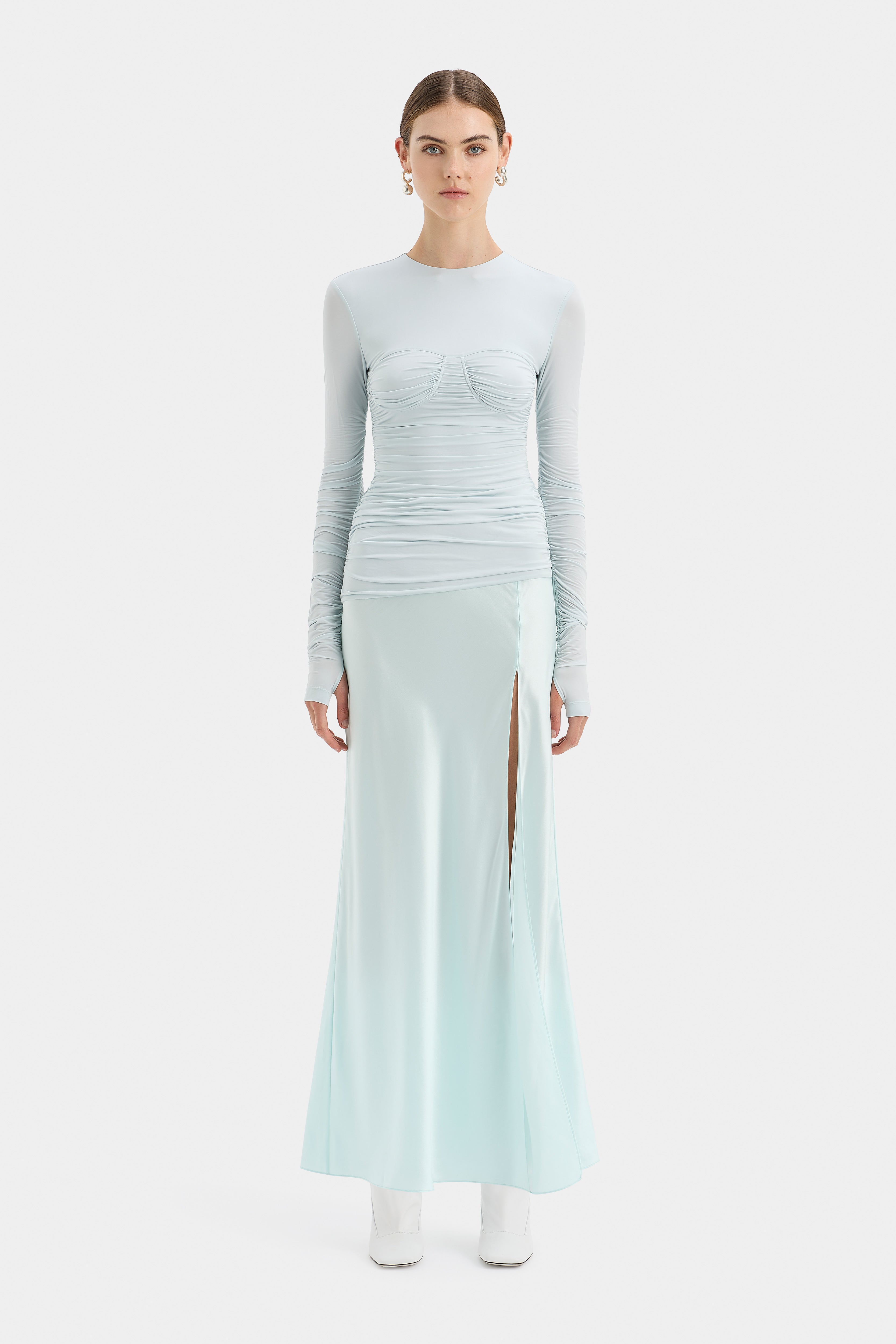 Alessia Elegant Draped Evening Gown for Women - Formal Party Dress for Prom, Wedding & Special Occasions