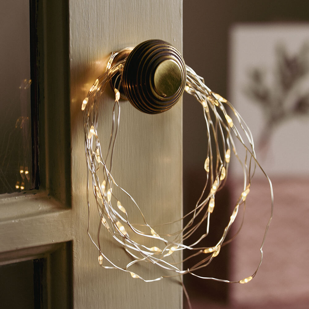 Silver Wire Galaxy LED Fairy Lights Battery Operated - Perfect for Bedroom, Wedding, Party & Home Decor