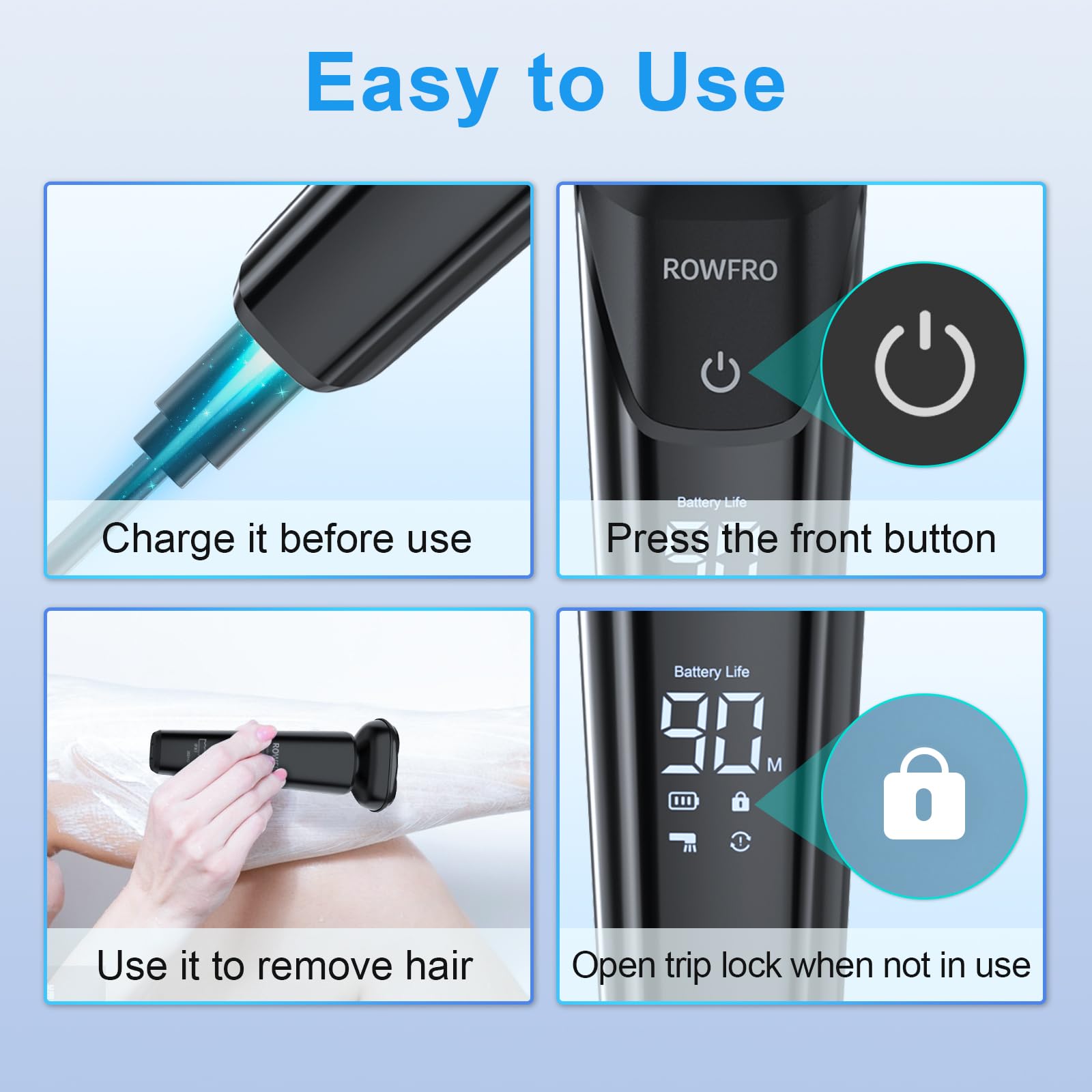 Women's Electric Razor - Cordless Wet & Dry Shaver for Smooth Legs, Arms, Armpits & Bikini Area | Fast Charging & Painless Hair Removal | Perfect for Travel, Gym & Daily Use at Home