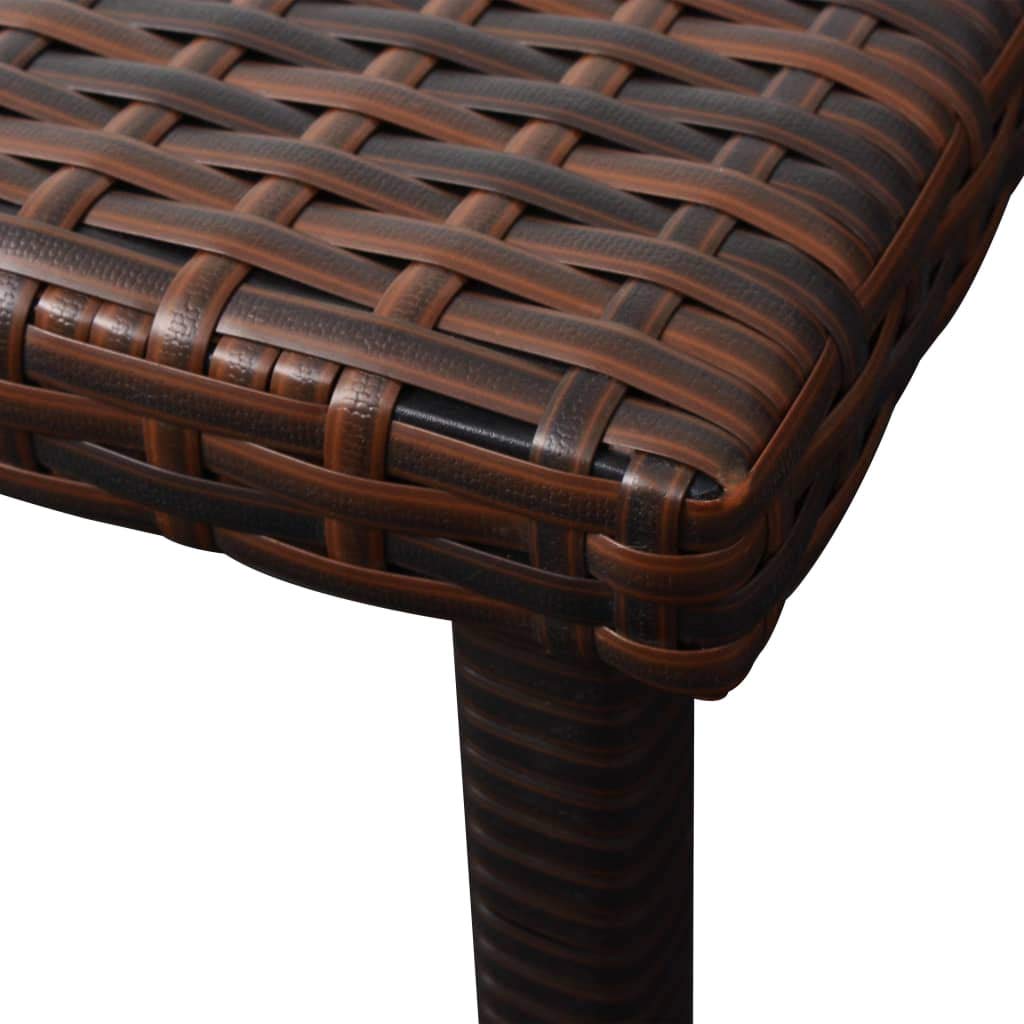 Sun Loungers 2 Pcs, Brown Poly Rattan Outdoor Lounge Chairs with Side Table - Patio Furniture for Pool Deck, Beach, Balcony, Yard, Garden, Resort & Backyard Relaxation