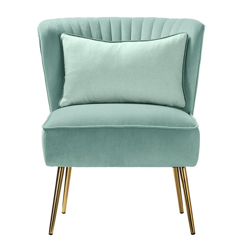 Lola Velvet Side Chair - Modern Upholstered Accent Chair for Living Room, Bedroom & Office - Soft Velvet Fabric with Sturdy Wooden Legs - Perfect for Dining, Lounge & Home Decor