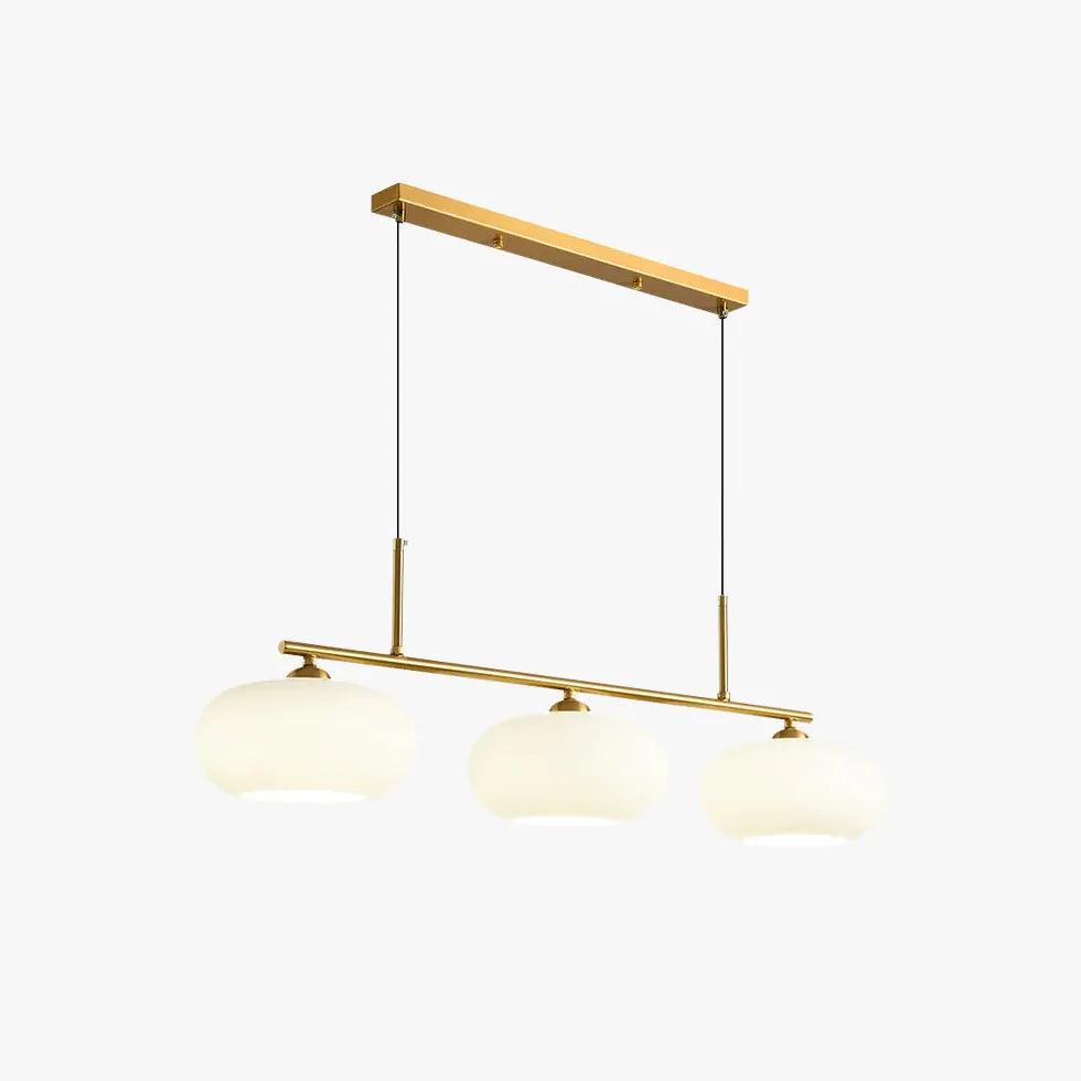 Modern 3-Light White Glass LED Kitchen Island Pendant Lighting Fixture - Perfect for Dining Room, Bar Counter, and Breakfast Nook Illumination