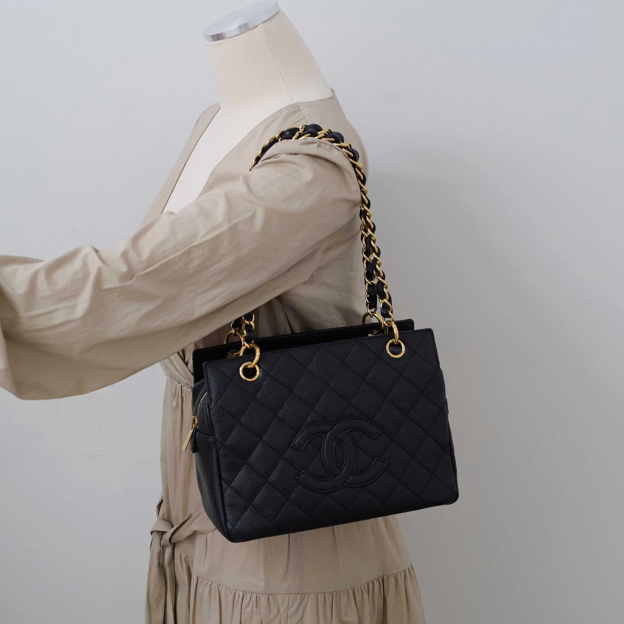 Chanel Petite Timeless Tote Bag PTT in Black Caviar Leather - Luxury Designer Handbag for Women, Perfect for Work, Travel & Everyday Use