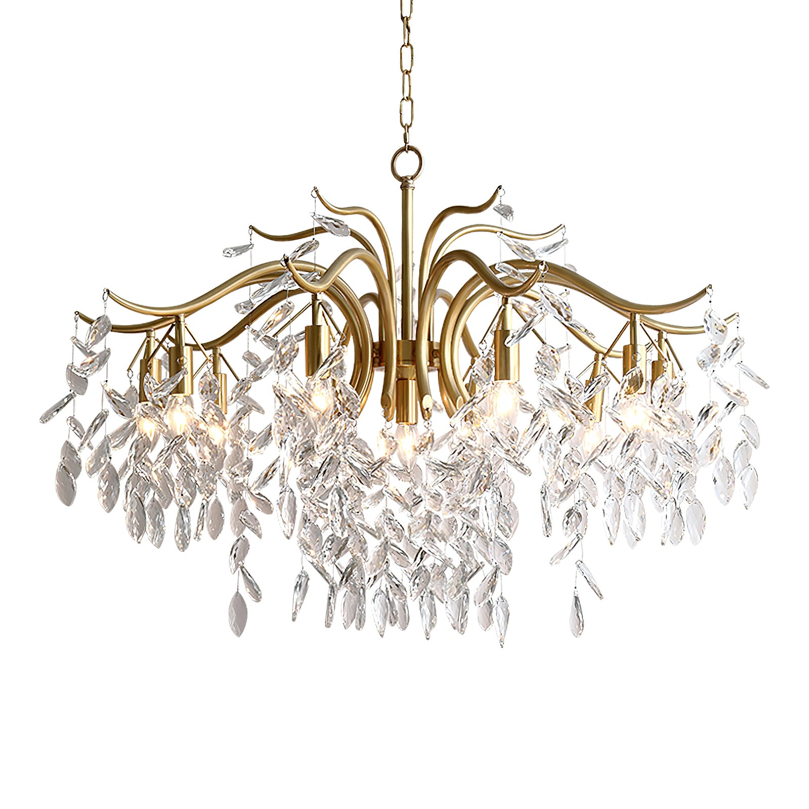 Dorale Chandelier - Modern Crystal Ceiling Light Fixture for Dining Room & Living Room | Elegant Lighting for Home Decor & Wedding Venues