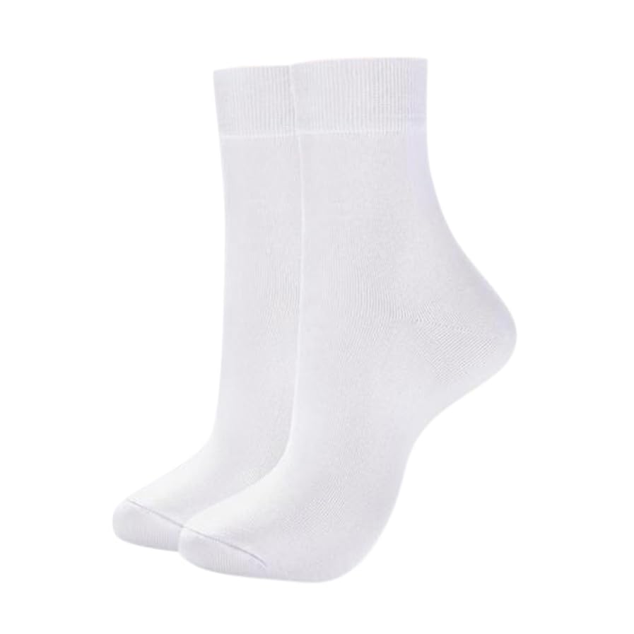 **MUKHAKSH Cotton Ankle Sports Socks for Boys & Girls - Pack of 1 Pair (2 Socks) - Ideal for Cricket, Badminton, Football, Tennis, Basketball & Athletics - Comfortable & Breathable for Daily Wear & Sports Activities**