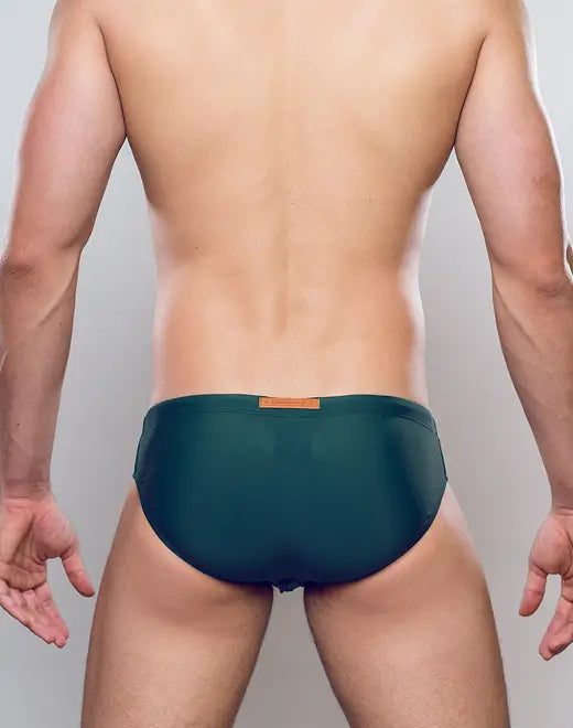 2EROS Core Swim Brief - Forest Green Men's Swimwear for Beach, Pool & Vacation - Comfortable & Stylish Swim Trunks