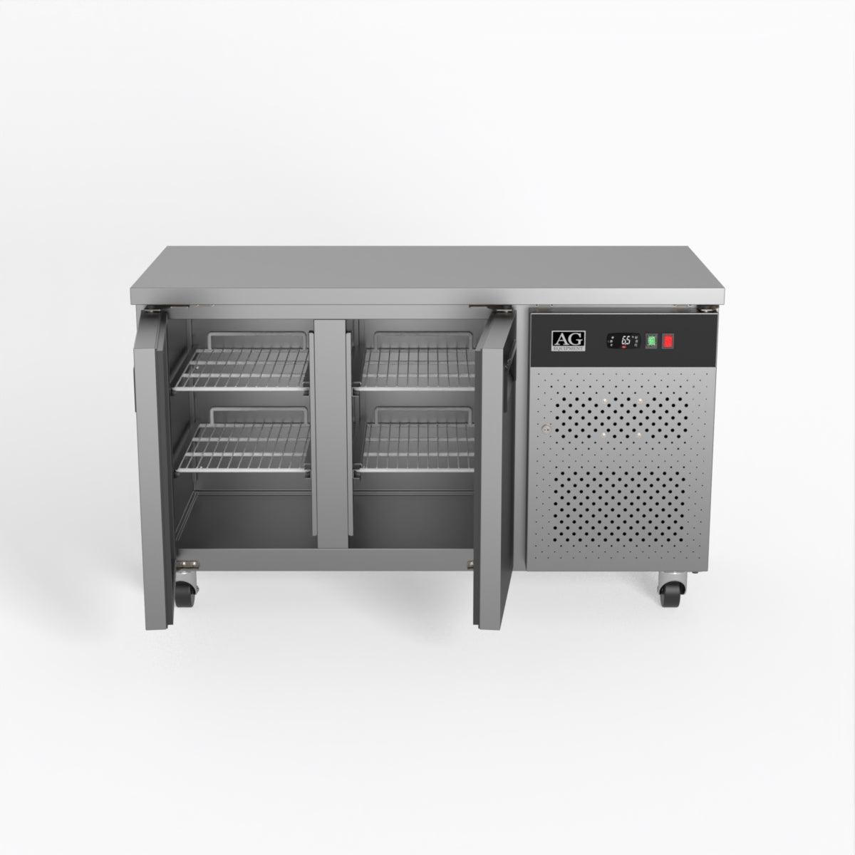 AG 2-Door Commercial Worktop Freezer with Under Bench Design - 600mm Depth for Restaurants, Cafes & Catering Businesses