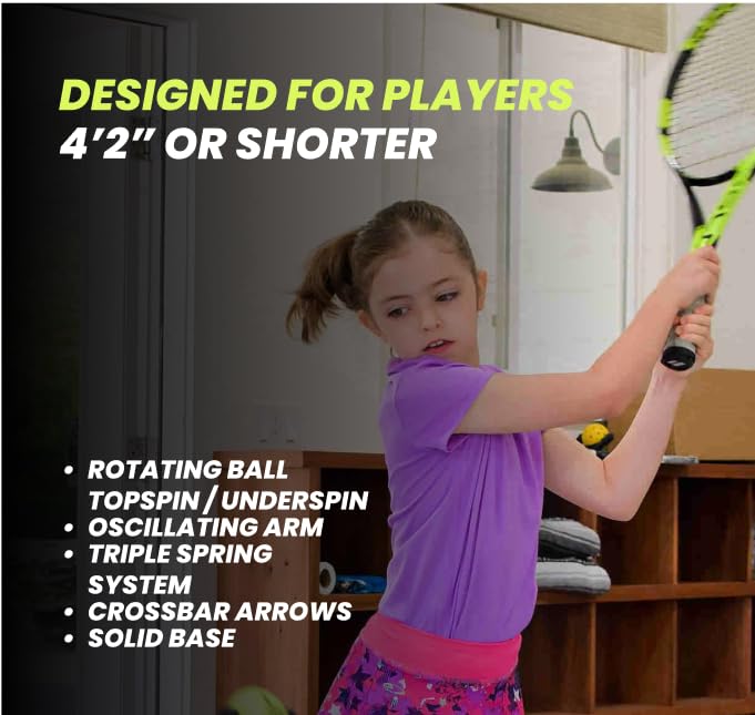 BILLIE JEAN KING'S Eye Coach Tennis Training Aid - Portable Home Tennis Trainer for All Ages (Kids, Adults, Juniors & Pros) - Improve Hand-Eye Coordination Without Court or Ball Pickup - Perfect for Indoor/Outdoor Practice, Backyard Drills & Solo Training Sessions