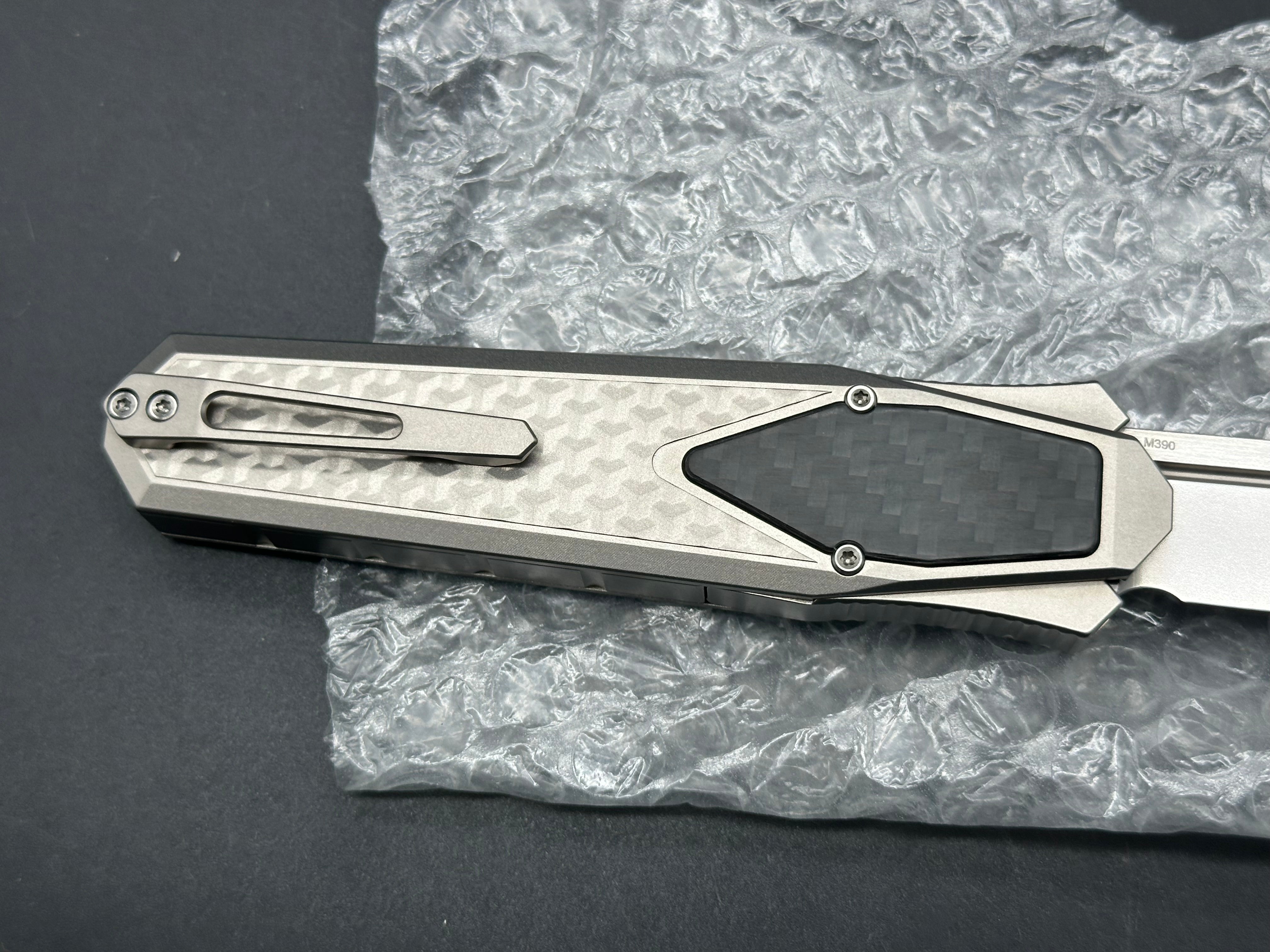 Premium Remette Swordfish Titanium Handle Folding Knife with M390 Super Steel Blade - Ideal for Outdoor Camping, Hunting, and Everyday Carry (EDC)