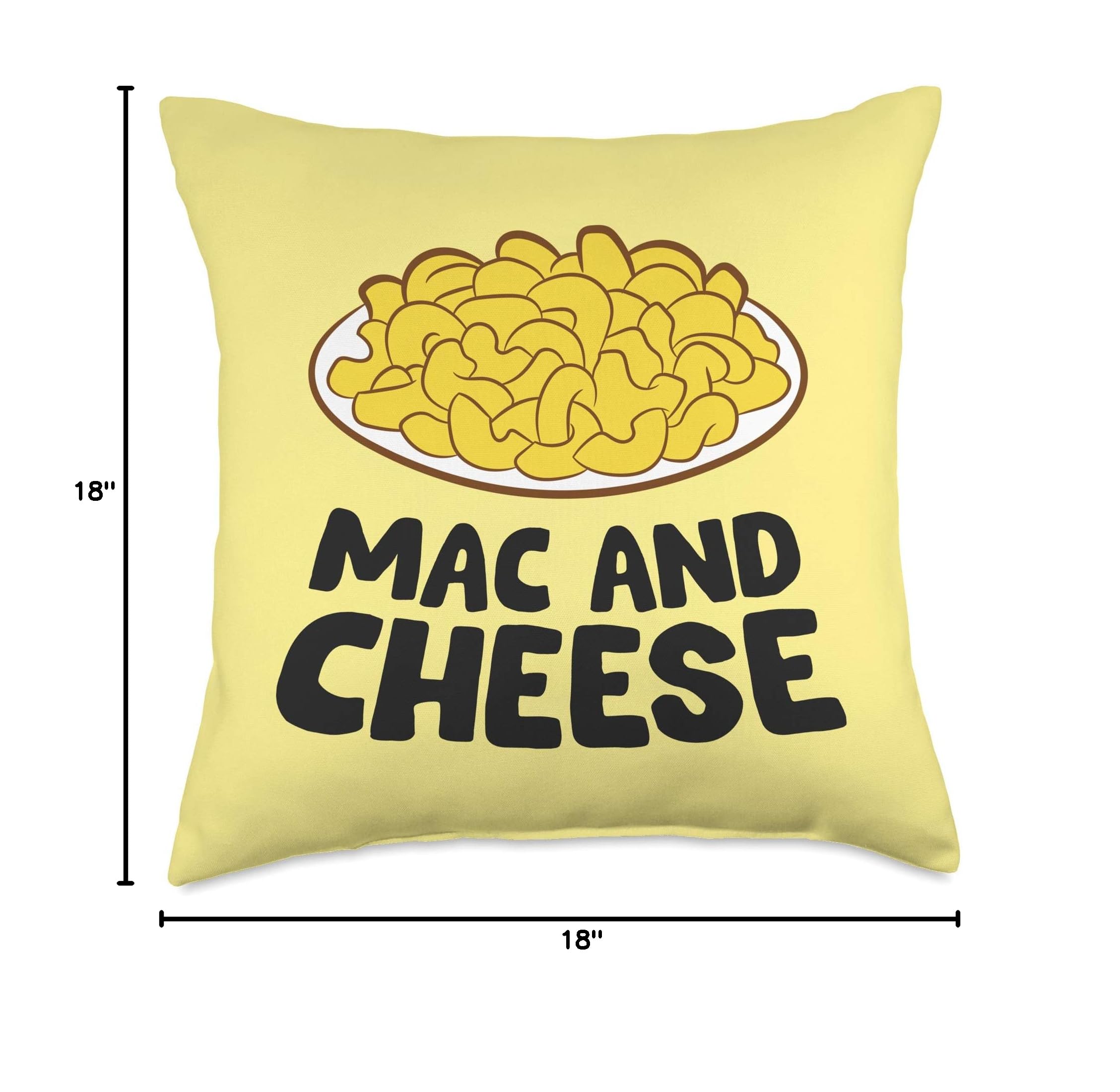 Mac and Cheese Lover's Macaroni Cheese Foot Mac N Cheese Throw Pillow - Perfect for Home Decor, Couch, Sofa & Bedroom Accessories