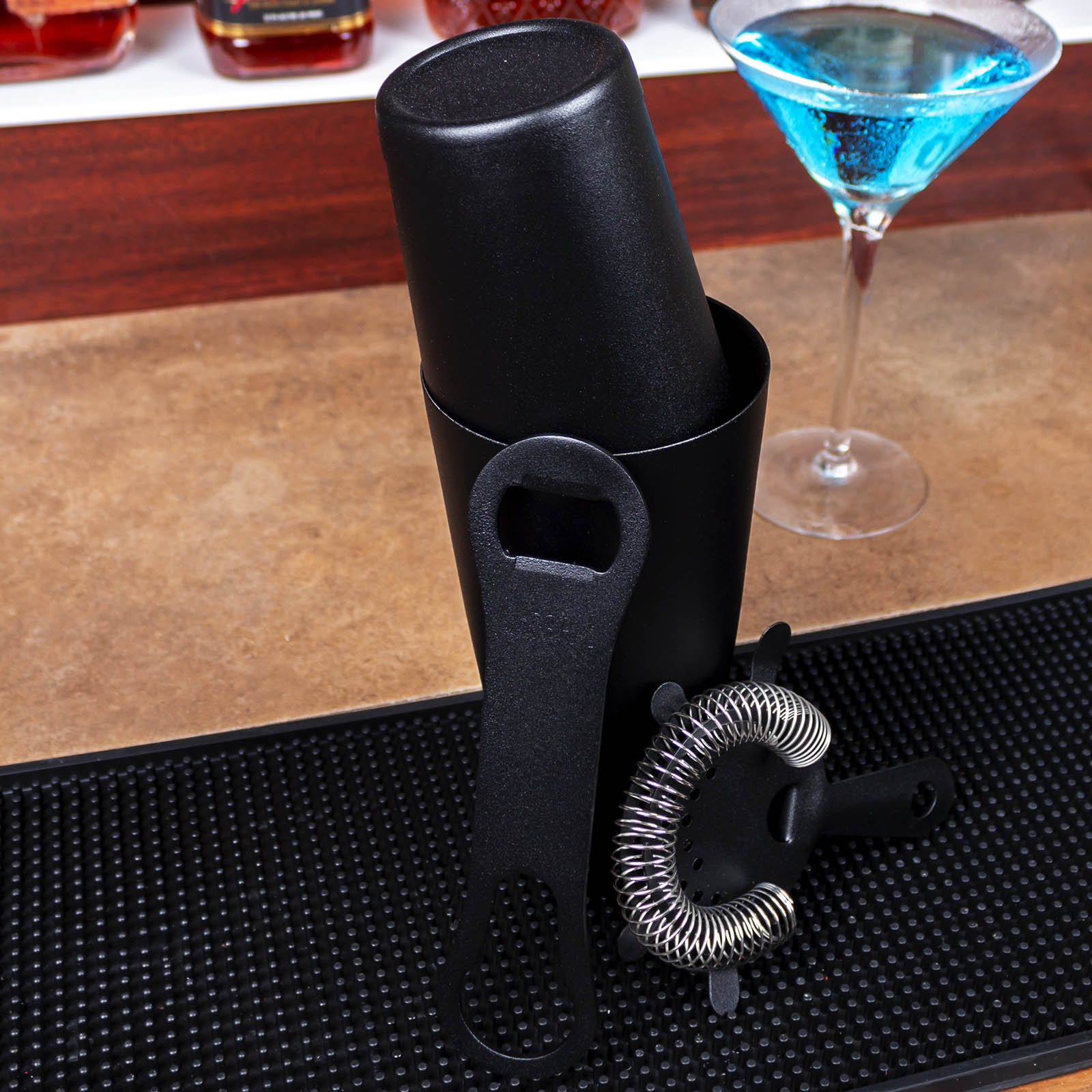 4-Piece Bar Set with V Rod® Black Grip - Perfect for Home Gym, Strength Training & Weightlifting Workouts