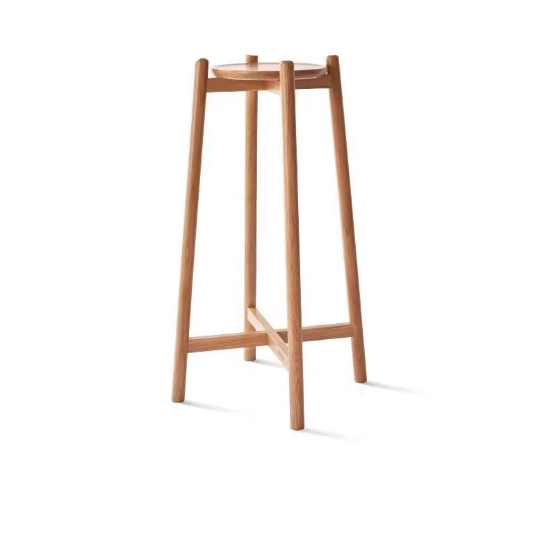 Solid Wood Flower Rack - Oak & Walnut Storage Shelf for Plants | Perfect for Home Decor, Living Room, Garden & Indoor Plant Display