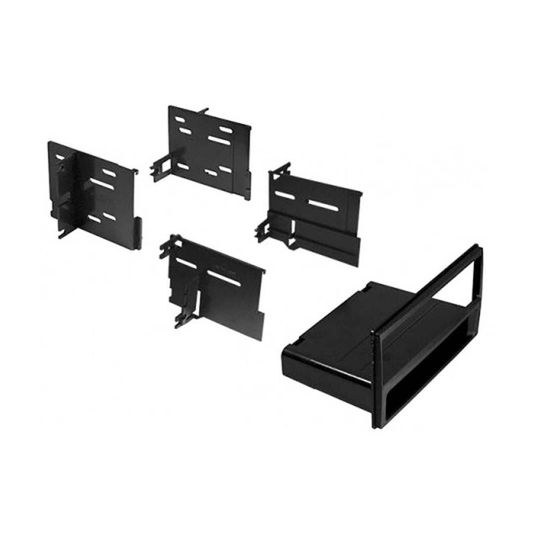 2007-2014 Nissan Versa & 2009-2014 Nissan Cube Single DIN ISO Mount Car Stereo Installation Kit with Storage Pocket - 32 Pack Case for Easy Car Audio Upgrade