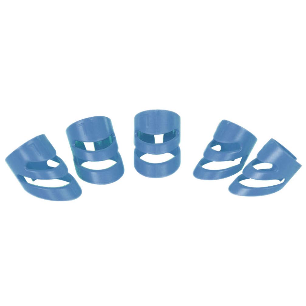 Milisten 5-Piece Bling Guitar Bass Picks Set - Adjustable Thumb & Finger Picks for Bass & Acoustic Guitar - Pearlescent Blush Design for Stage Performance & Practice