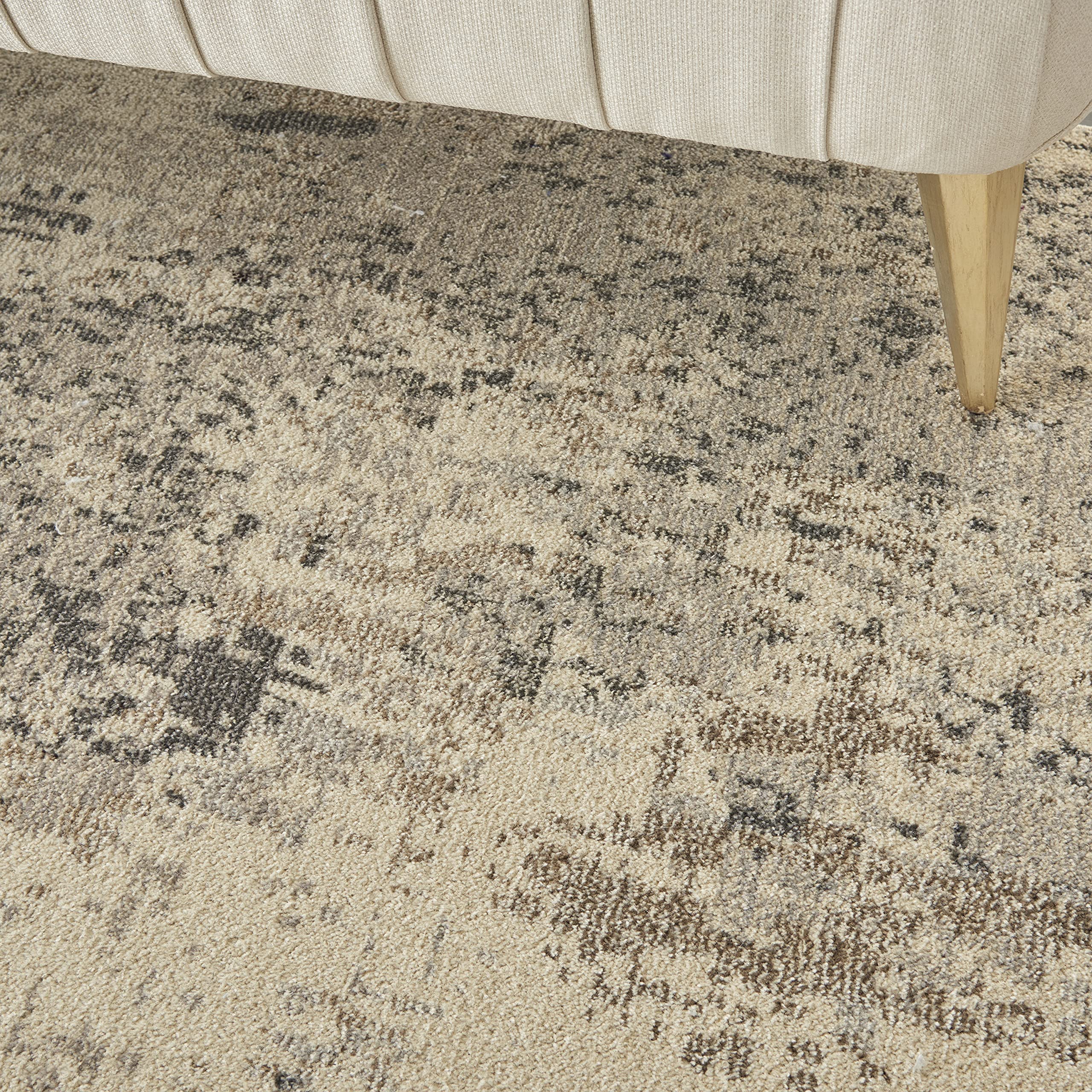 Nourison Celestial Modern Abstract Ivory/Grey 9' x 12' Area Rug - Easy to Clean, Non-Shedding, Stain Resistant for Bedroom, Living Room, Dining Room & Kitchen | Perfect for Home Decor, Office & High Traffic Areas (9x12)