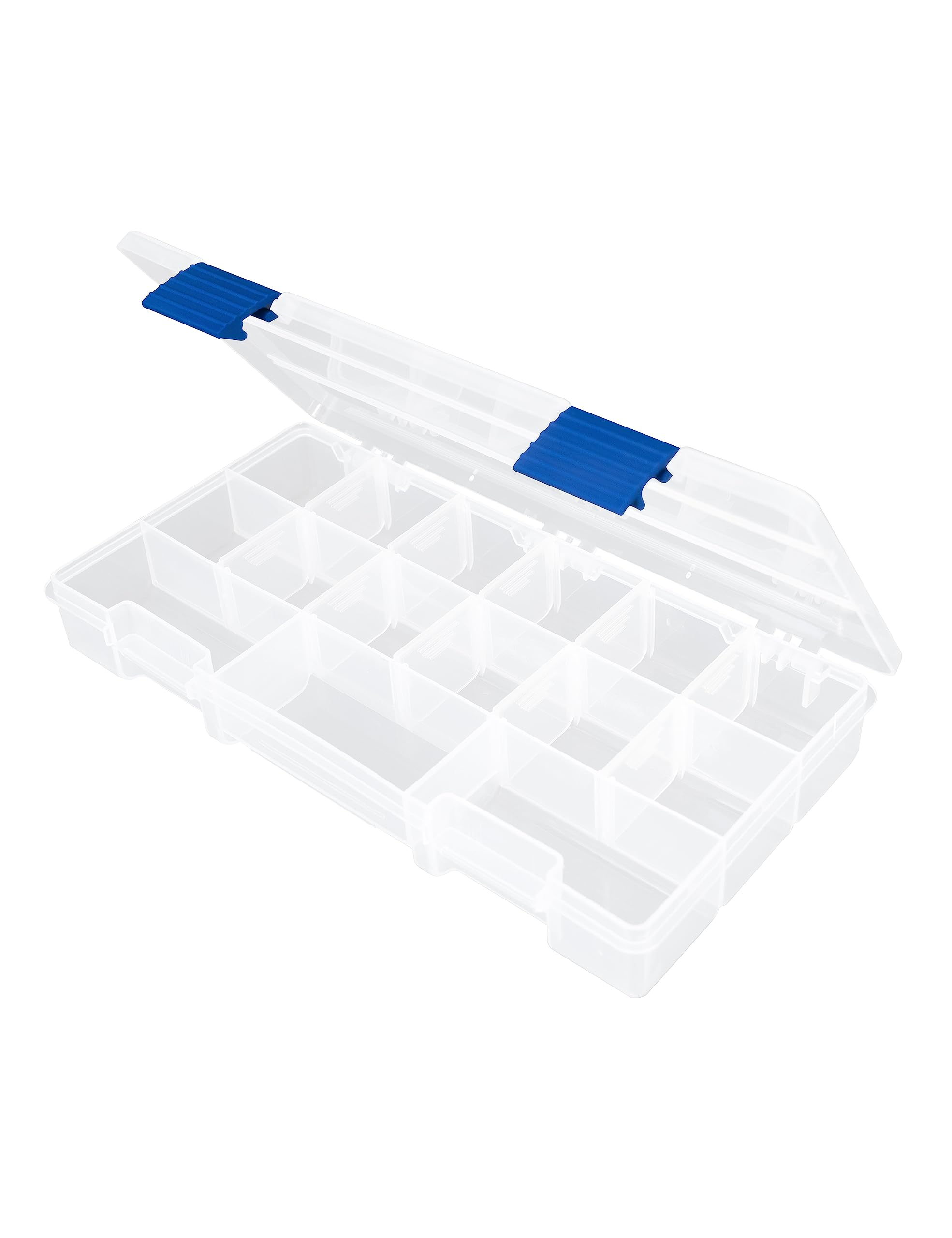 BLUEWING Premium Fishing Tackle Storage Box - Durable Adjustable Dividers Bait & Hook Organizer (8.66x4.33x0.98 Inches, White) - Perfect for Boat, Kayak & Shore Fishing Gear Organization