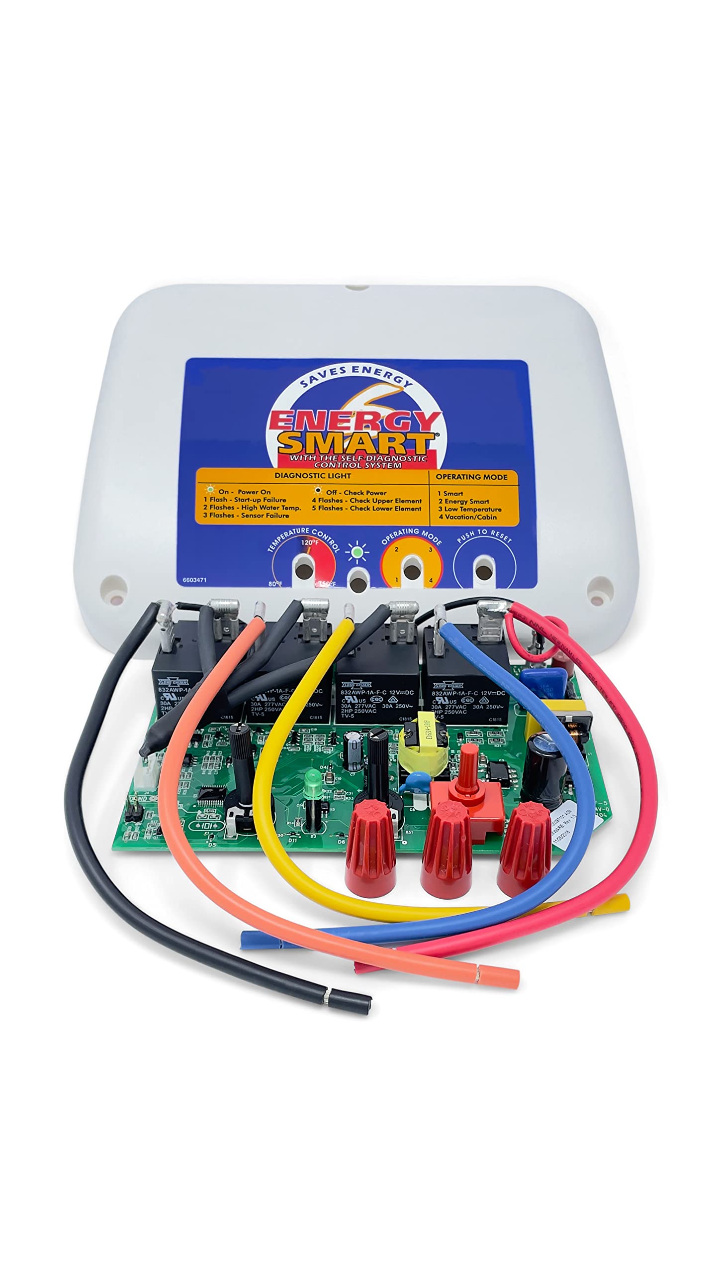 Genuine OEM American Water Heaters Electronic Control Board 100093769 with Control Panel Cover 100341931 - Replacement Parts for Water Heater Repair & Maintenance