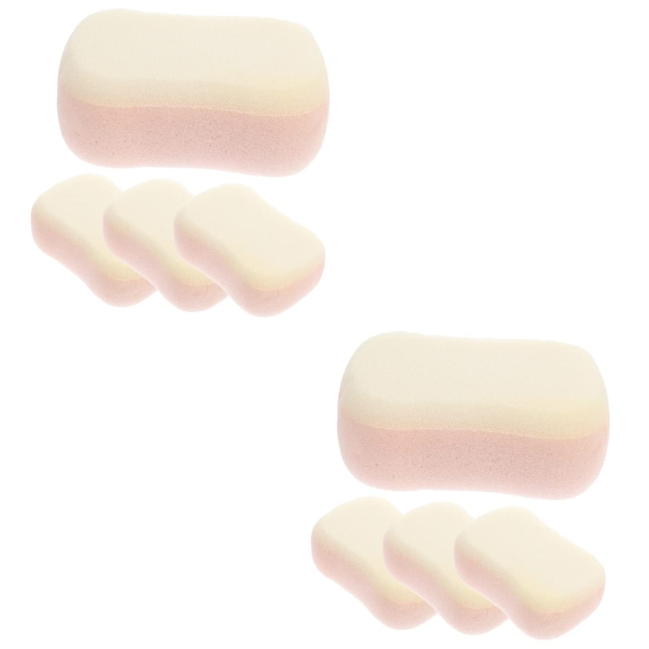 FOMIYES 8-Pack Natural Loofah Bath Sponges for Shower & Body Scrub - Exfoliating & Gentle Skin Care - Perfect for Kids, Adults & Household Cleaning (Great for Exfoliation, Sensitive Skin & Daily Shower Use)
