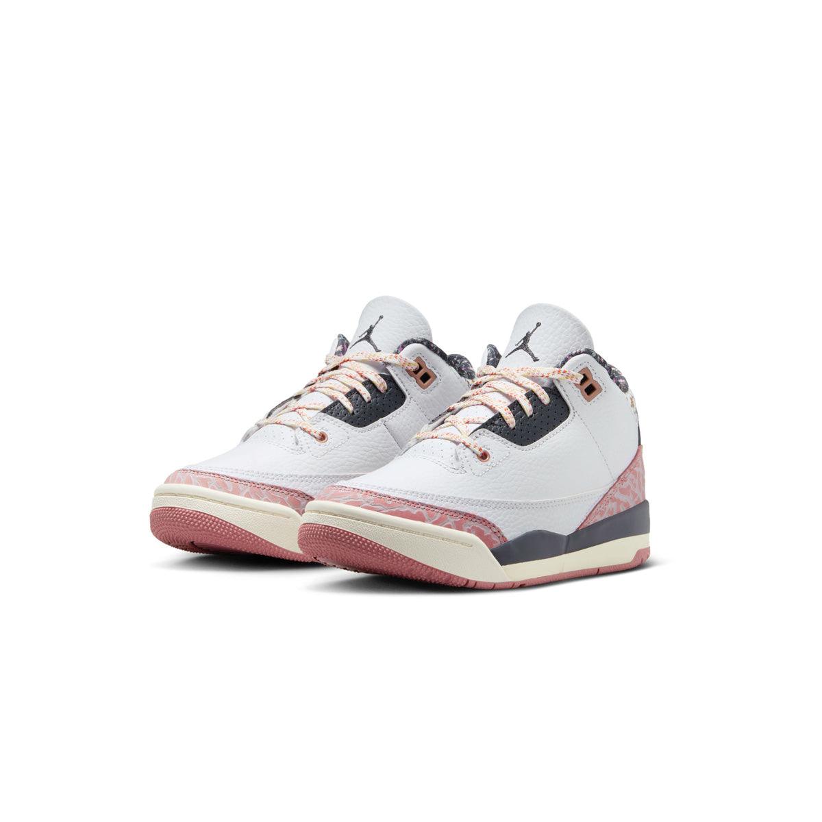 Air Jordan 3 Retro 'Red Stardust' Kids Basketball Shoes - Stylish Sneakers for Boys & Girls - Perfect for School, Sports & Casual Wear