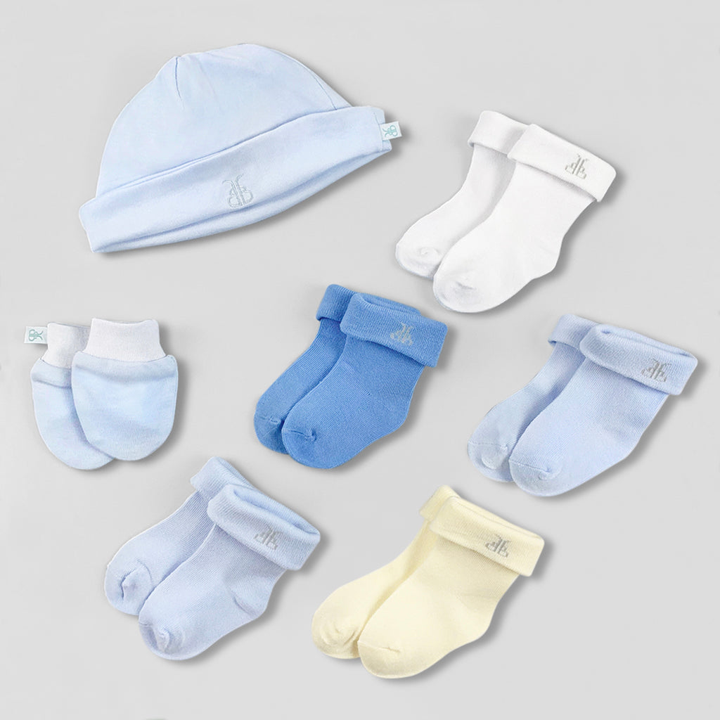Welcome Baby Clothes Posy Blue - Soft Newborn Outfits for Boys & Girls | Perfect for Photoshoots, Christenings & Special Occasions