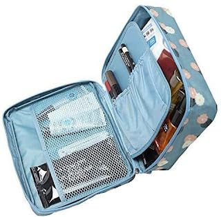 KARMBHUVI Travel Portable Cosmetic Makeup Organizer Case - Waterproof Toiletry Bag for Women | Perfect for Travel, Gym & Daily Use
