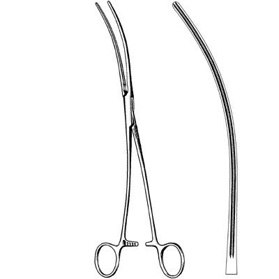 DeBakey Aortic Aneurysm Clamp 13 (52-6663) - Surgical Vascular Clamp for Cardiovascular Procedures - Ideal for Aortic Surgery and Vascular Repair