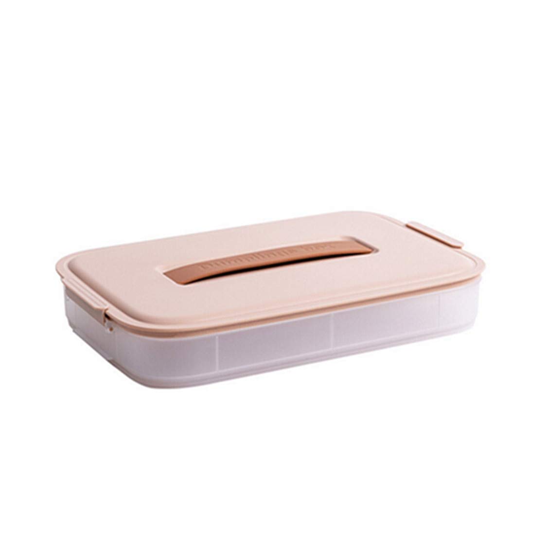 Idiytip Refrigerator Organizer - Freezer Storage Container for Dumplings, Eggs & Food | Airtight Kitchen Organization Box in Pink | Perfect for Meal Prep & Small Space Storage