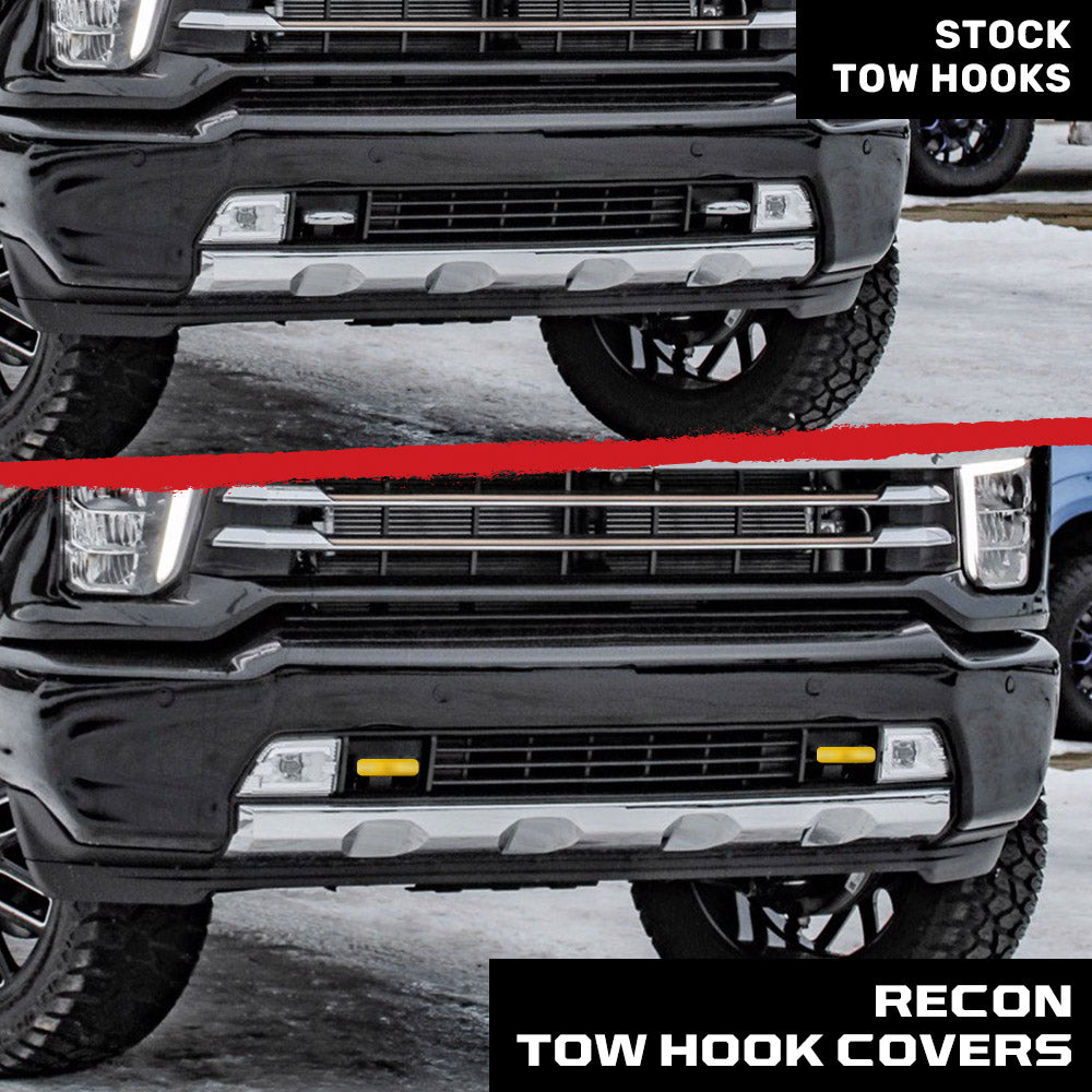 Chevy Silverado 1500 2020-2025 Tow Hook Covers - 2-Piece Silicone Set (Standard & LED Options, Multiple Colors) - Durable Protection for Off-Roading & Truck Customization