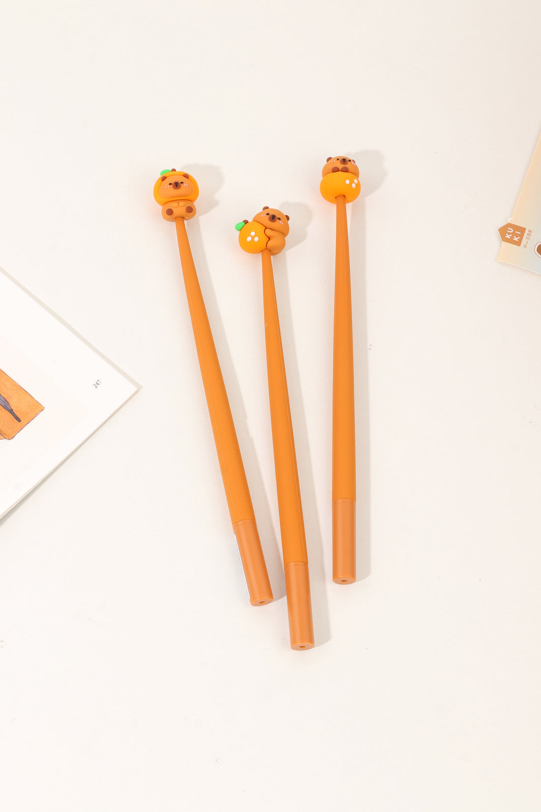 Funny Capybara Wiggle Gel Pen Set - Cute Animal Design, Smooth Writing for School, Office & Note Taking - Perfect Gift for Stationery Lovers & Capybara Fans