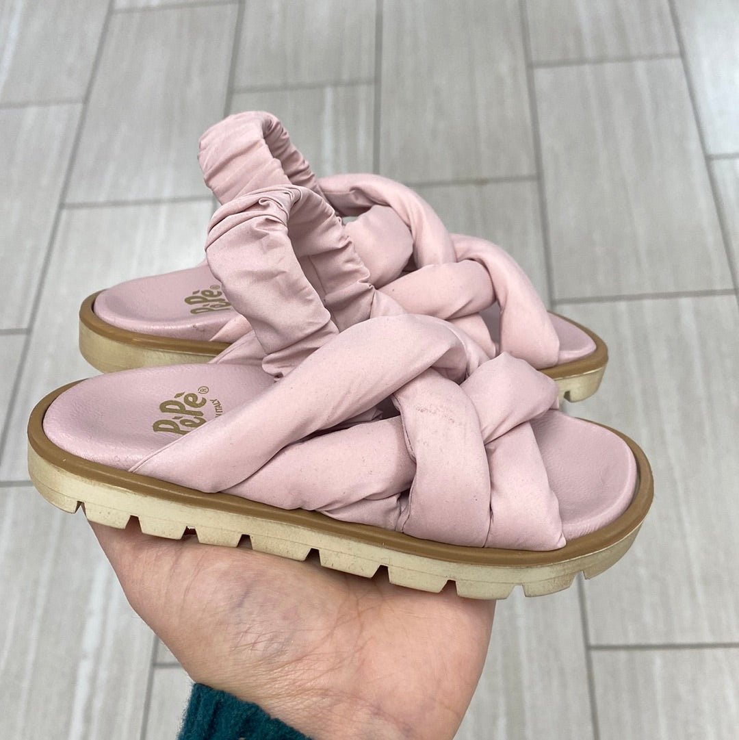 Pepe Pink Nylon Elastic Sandals for Women - Comfortable Stretchy Slip-On Beach Shoes - Perfect for Summer, Walking, and Outdoor Activities