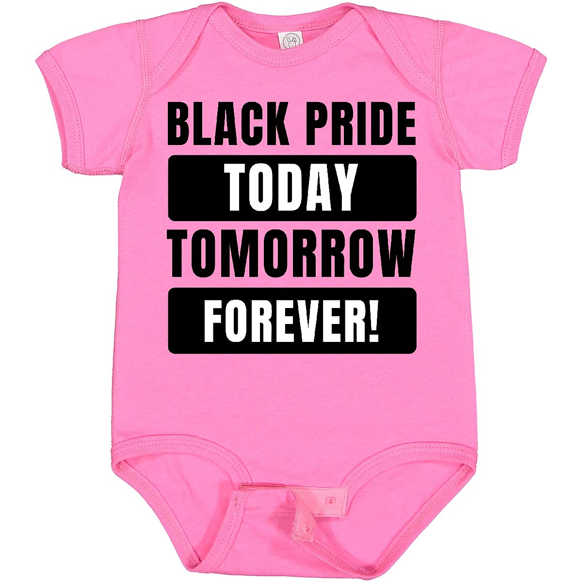 Inktastic Black History Month Black Pride Today Tomorrow Forever Baby Bodysuit - Cute Onesie for Infants, Black Culture Celebration, Unisex Cotton Outfit for Everyday Wear & Special Occasions