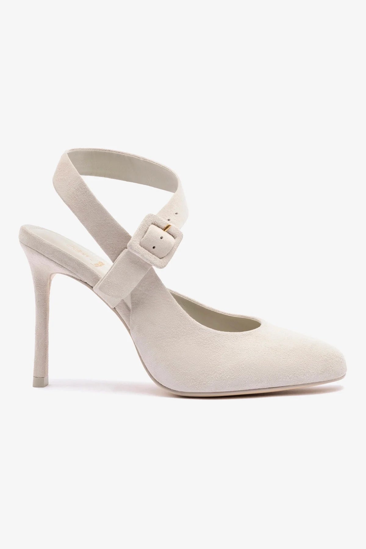 Deena By Larroudé Women's Suede Pump Shoes in Mushroom Grey - Elegant Heels for Office, Party & Special Occasions