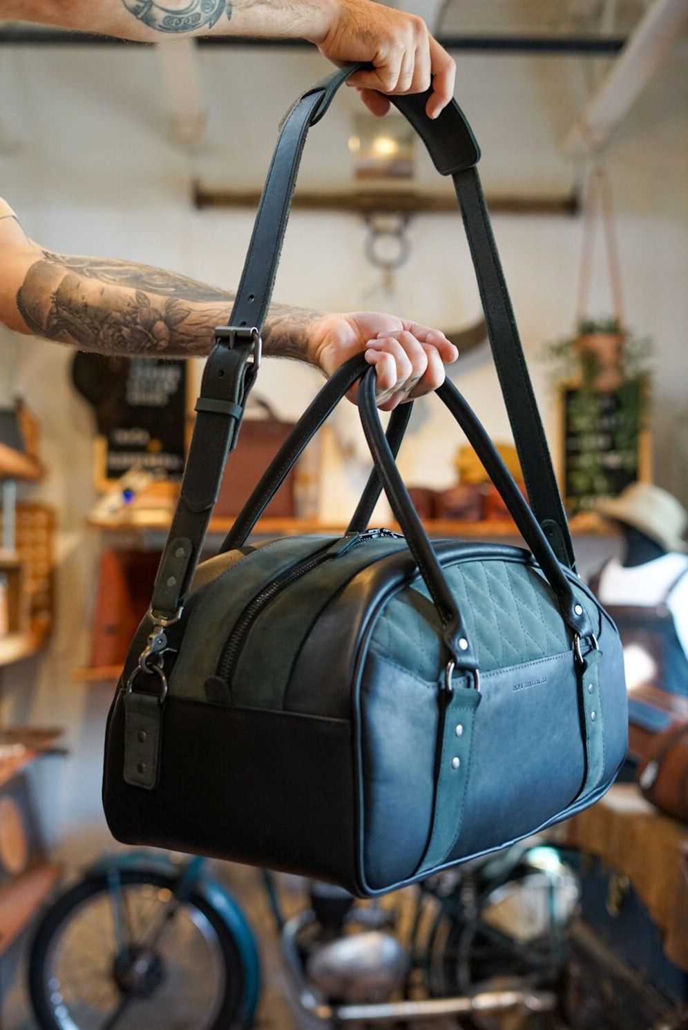 Ranch Hand Duffle Bag - Two Tone (Flat Black + Steel Grey) - Durable Travel Duffel for Gym, Work, and Outdoor Adventures