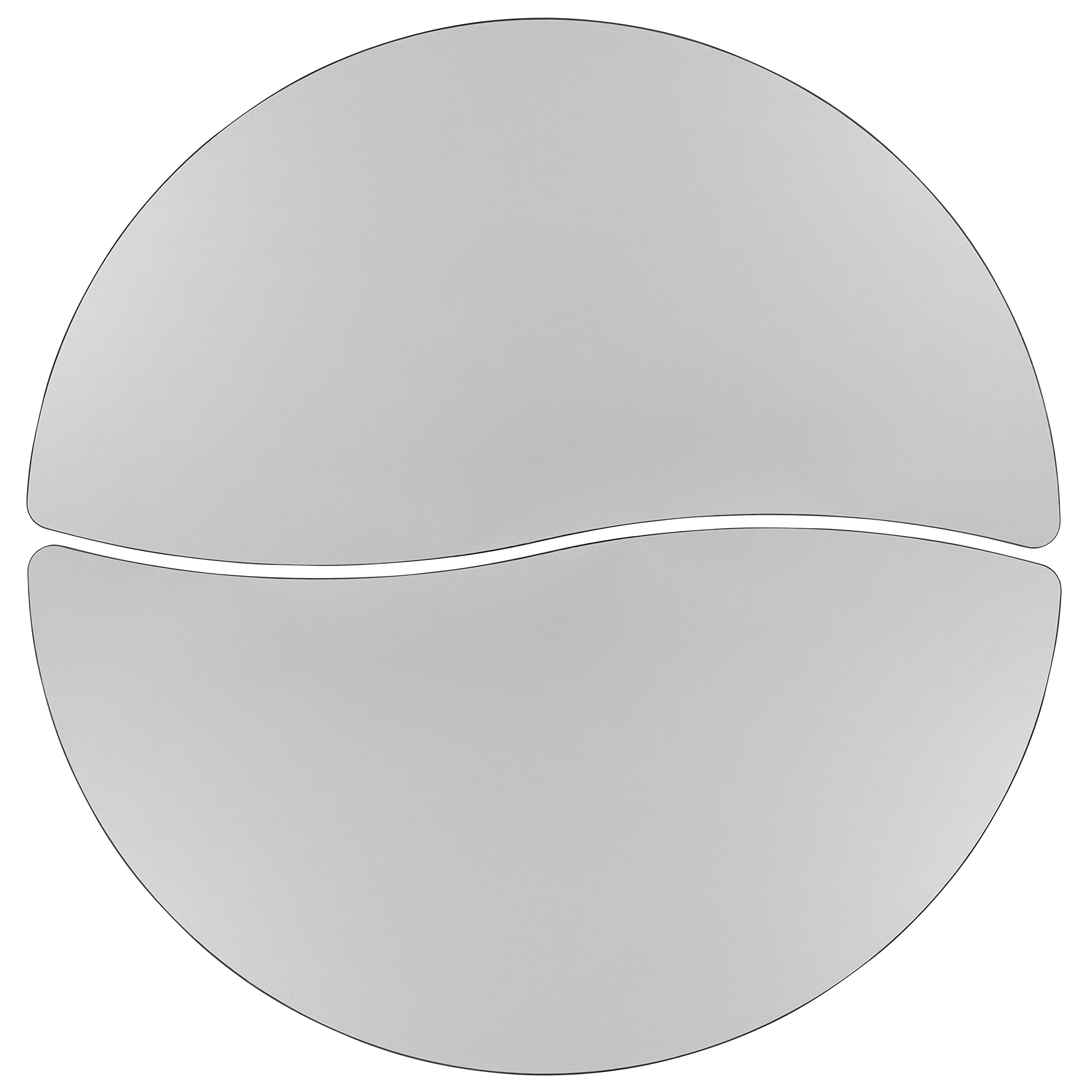EMMA + OLIVER 60 Inch Round Adjustable Height Activity Table Set with 2 Chairs, Collaborative Learning Table for Kids, Grey - Perfect for Classrooms, Daycares & Home Play Areas