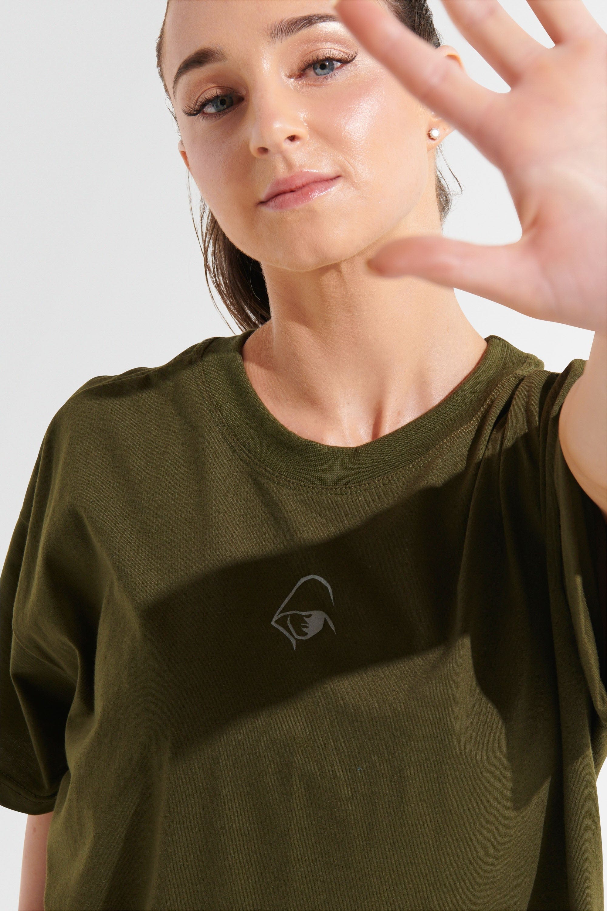 Adapt Oversized T-Shirt in Army Green | Comfortable Loose Fit Cotton Tee for Casual Wear & Street Style Outfits
