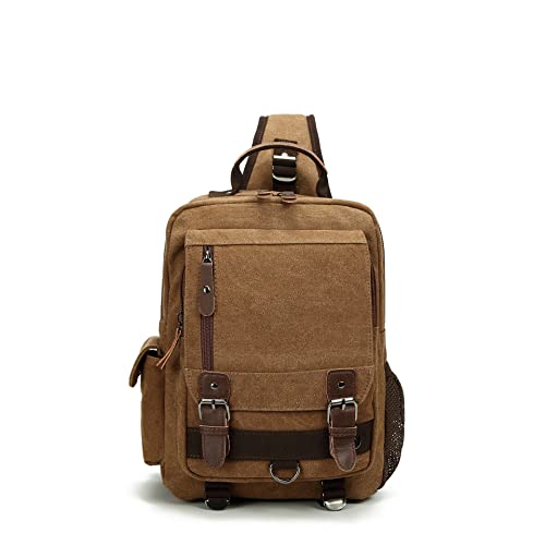 Sechunk Canvas Backpack - Crossbody Sling Bag for Men & Women - Travel & Daily Use