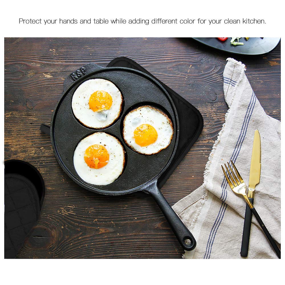 Heat Resistant Cotton & Neoprene Oven Mitts & Pot Holders Set (8
