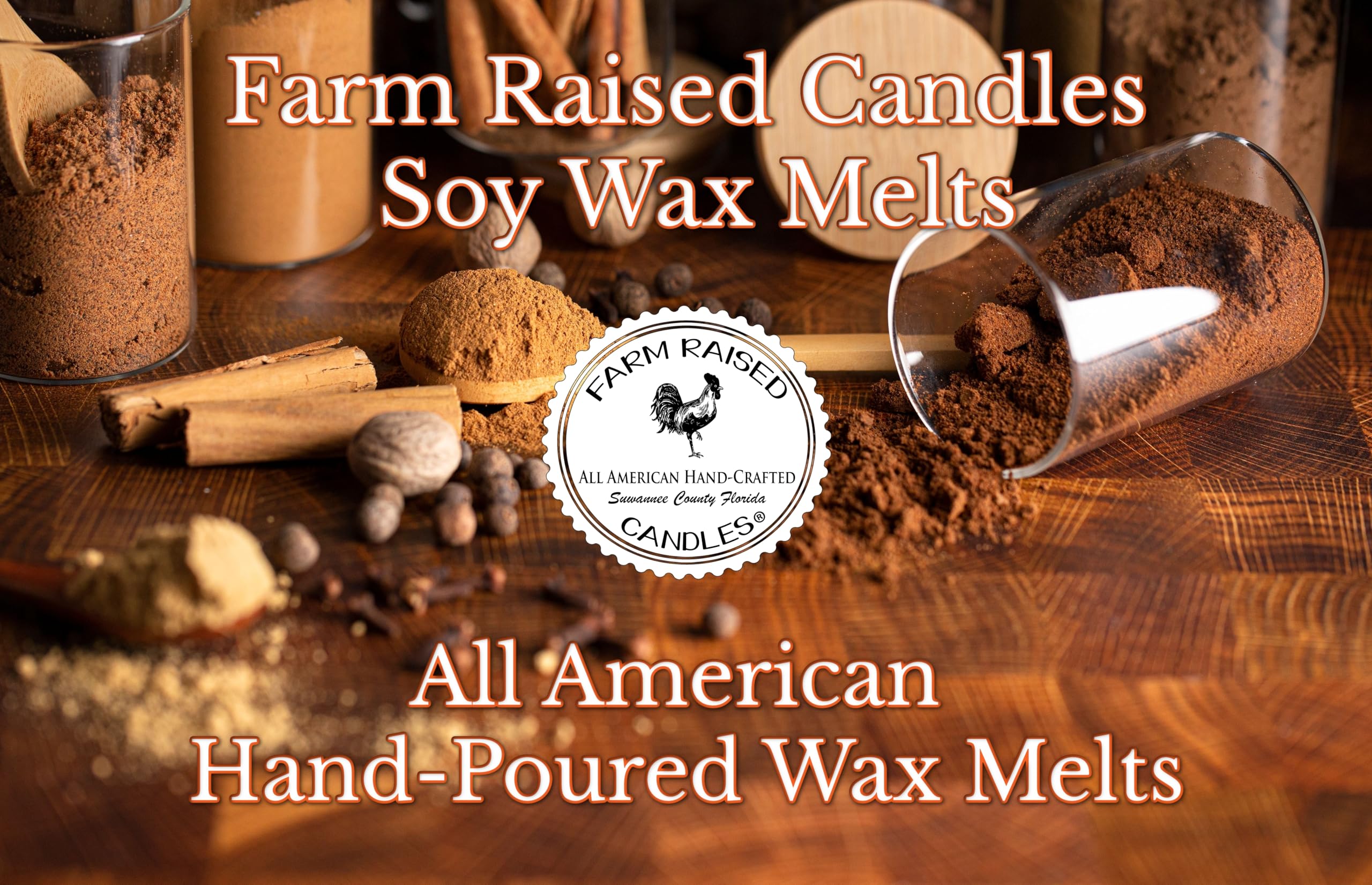 Farm Raised Candles - 16 Oz Fall Wax Warmer Melts, 100% USA Made Soy Wax Cubes - 5 Scents (Fall Spice, Vanilla, Cinnamon Caramel, Pecan Waffles, Apple) - Perfect for Home Fragrance, Autumn Decor & Cozy Ambiance