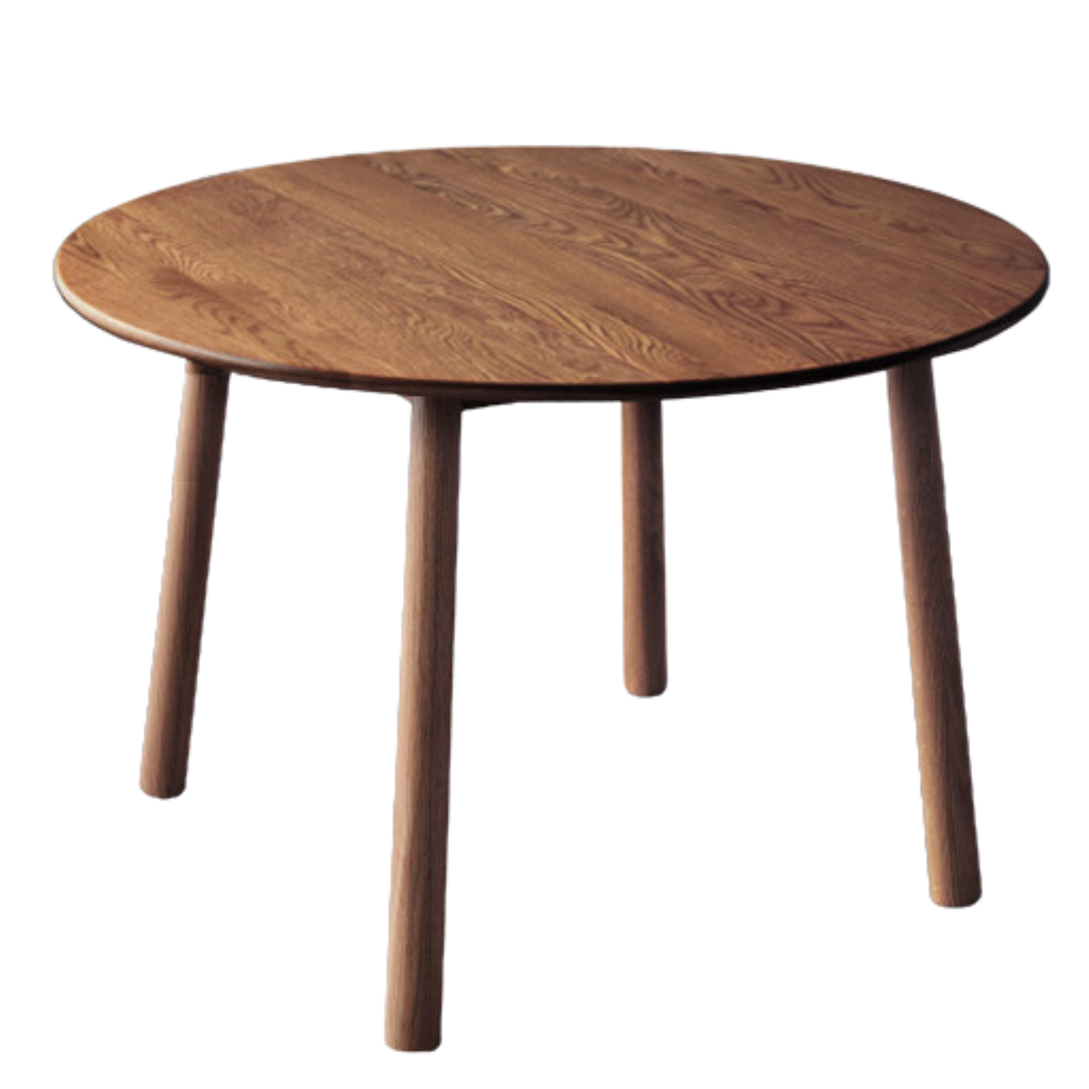 Solid Oak Round Dining Table - Rustic Farmhouse Style for Kitchen & Dining Room - Perfect for Family Gatherings & Dinner Parties
