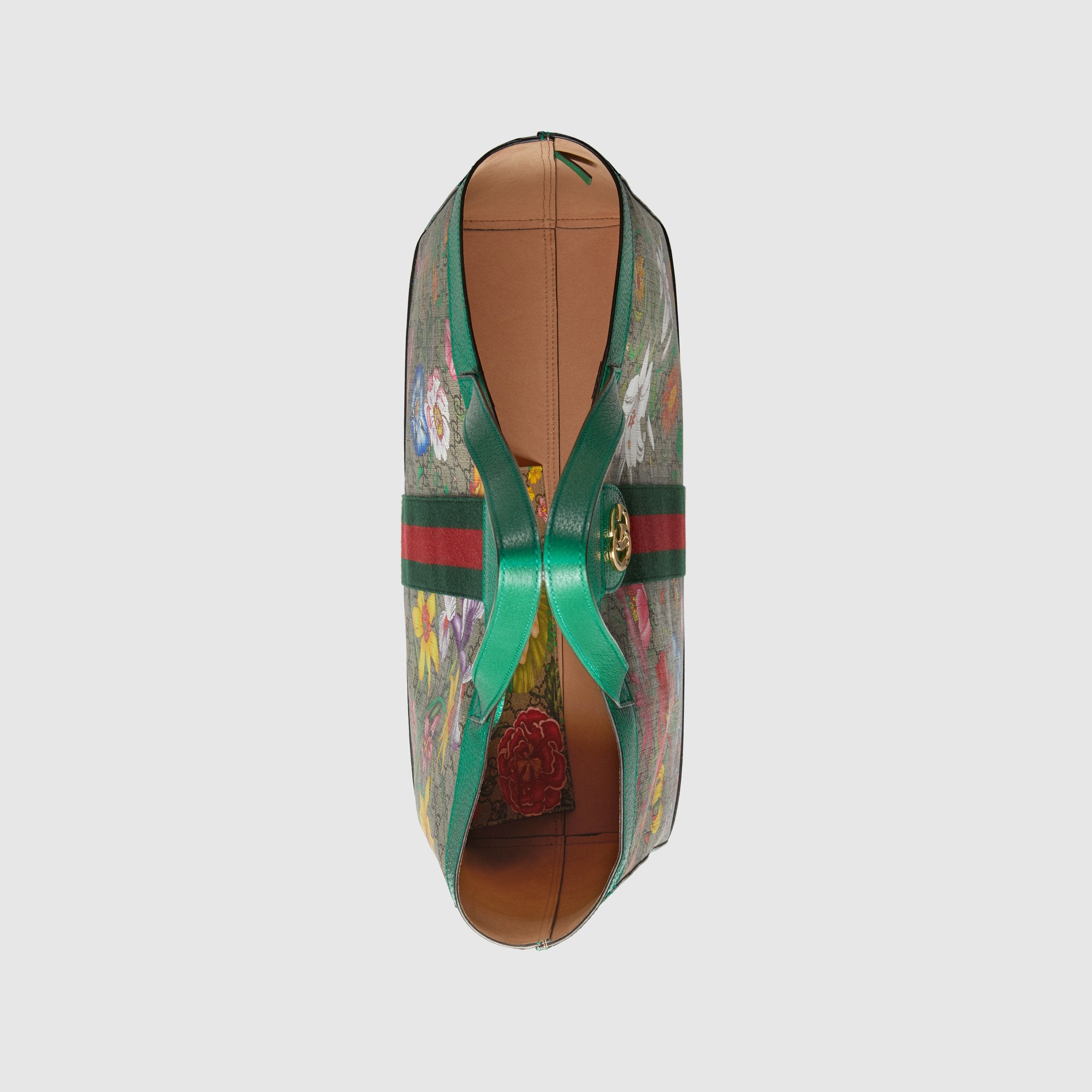 Gucci Ophidia GG Flora Medium Tote Bag in Green - Luxury Designer Handbag for Women, Perfect for Work, Travel & Everyday Use