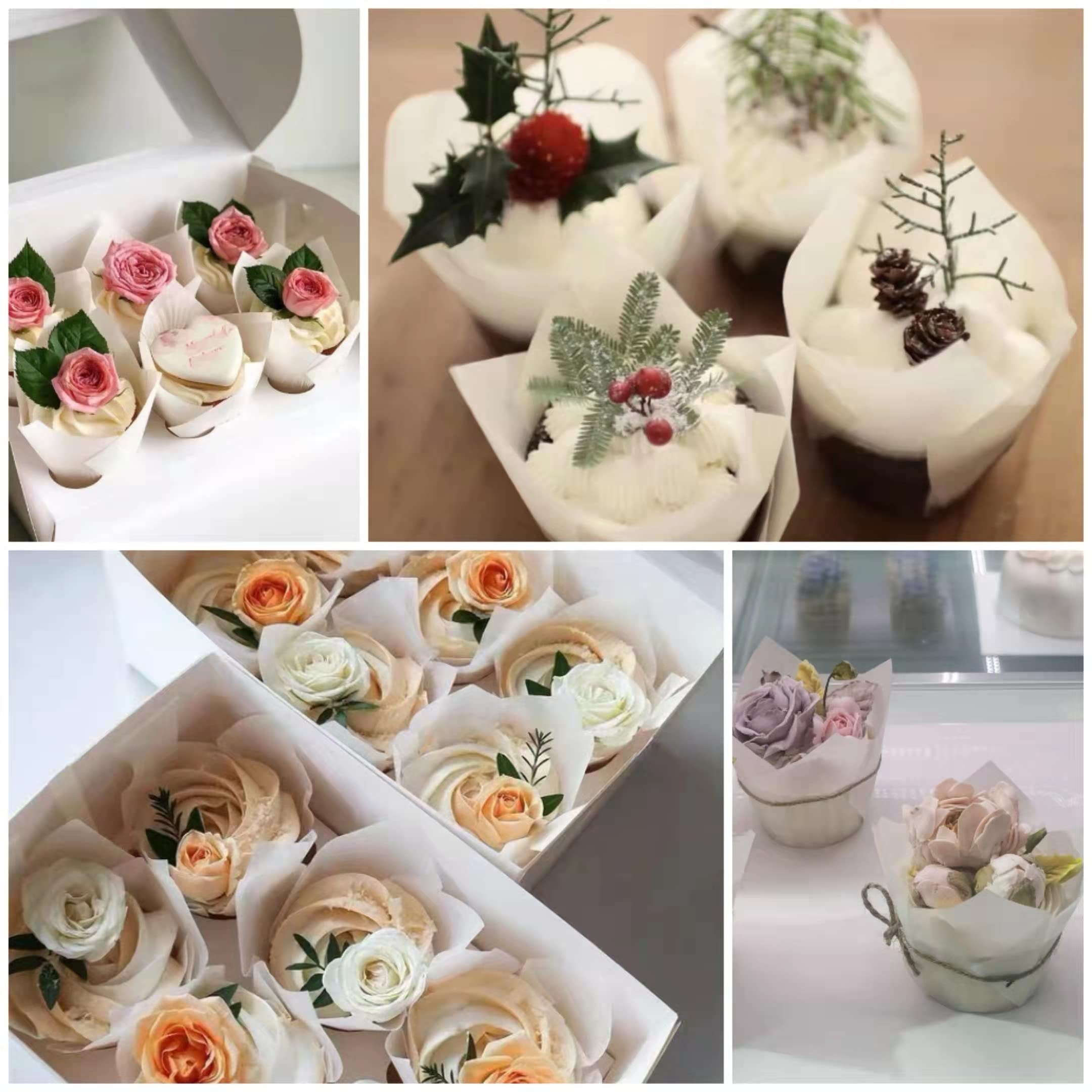 Premium White Tulip Baking Cups 2.25