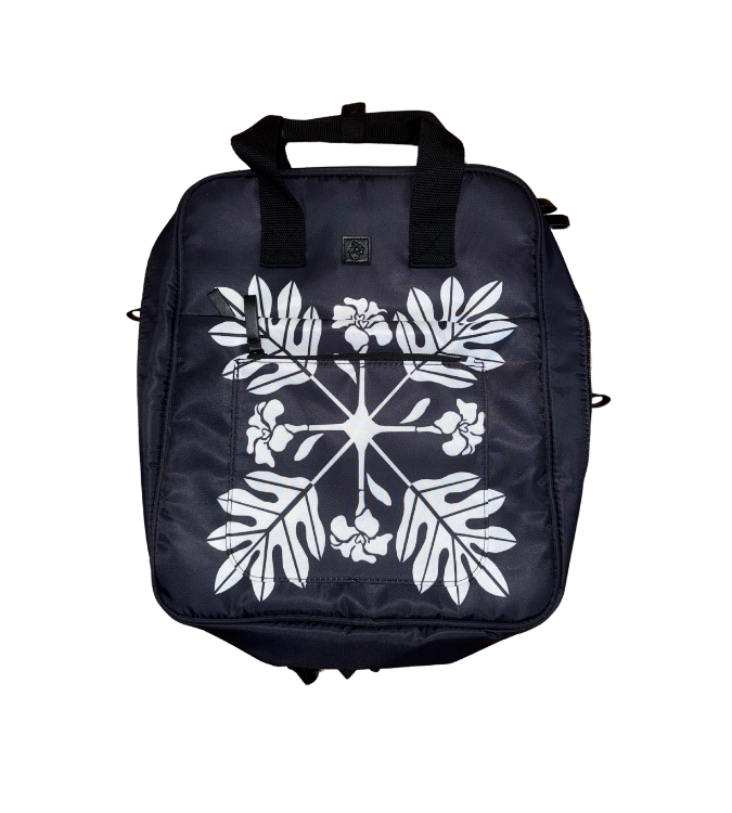 Huaka'i Travel Backpack with Puakenikeni Floral Quilt Design - Lightweight Durable Hiking Daypack for Women & Men - Perfect for Outdoor Adventures, Camping, and Daily Commute