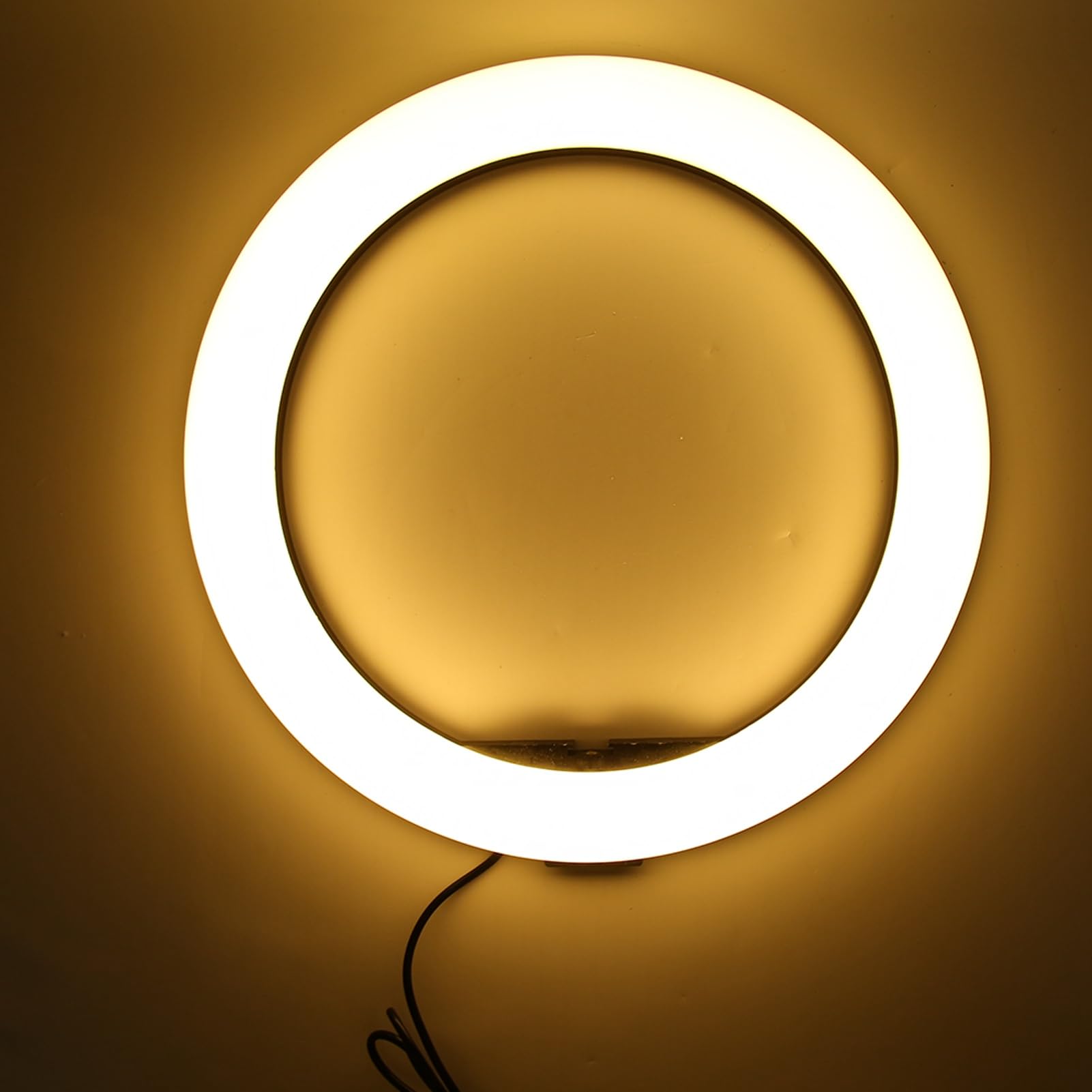 10W Portable LED Ring Light with Phone Holder - Adjustable Brightness 3000-600K for Selfies & Video Calls