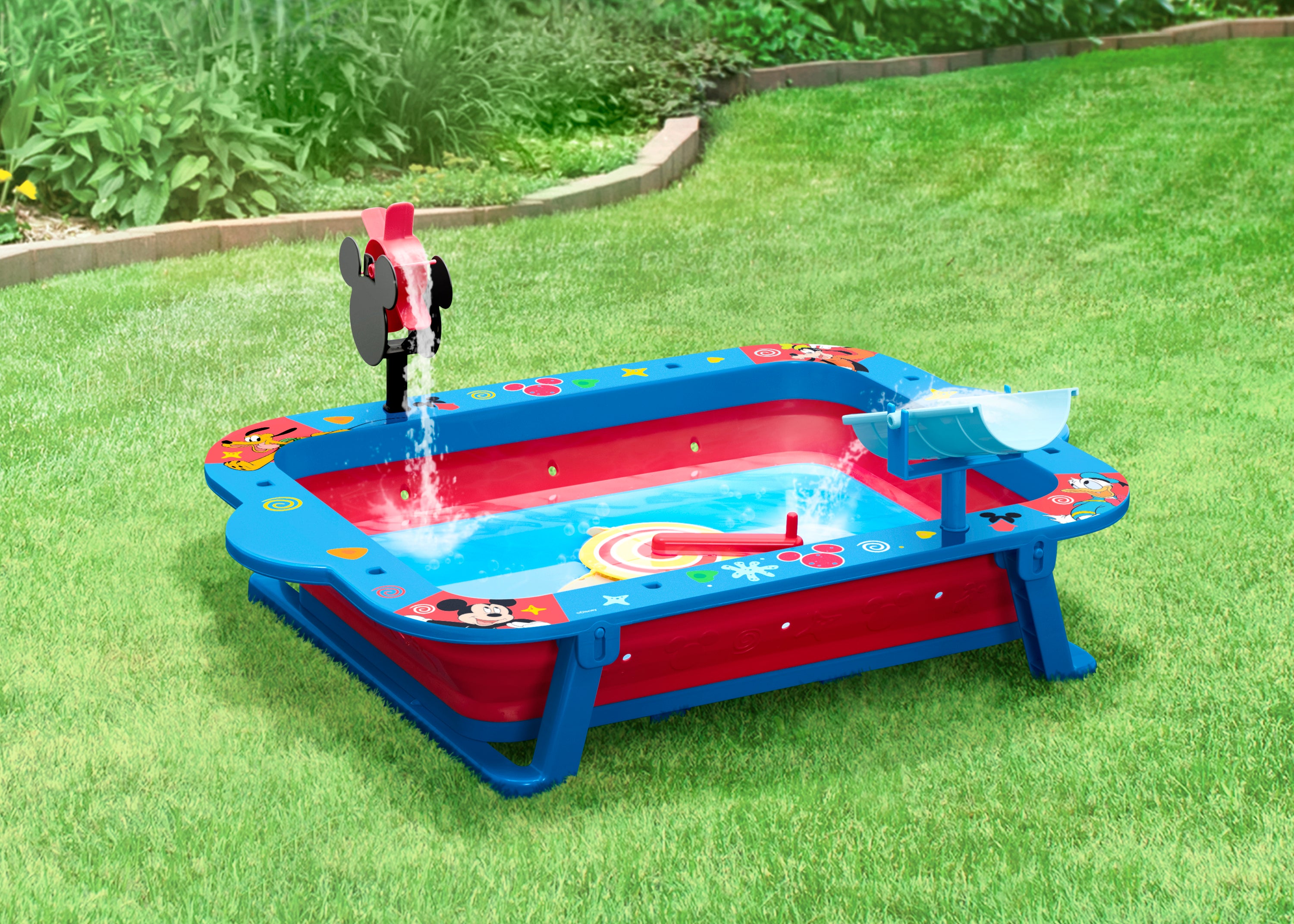 Mickey Mouse Water Play Table for Kids - Collapsible Portable Toddler Outdoor Water Activity Toy - Perfect for Backyard, Poolside & Summer Fun