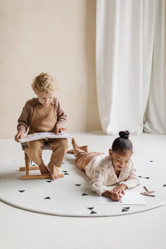 Little Bot Ofie Round Non-Slip Play Mat for Babies & Toddlers - Soft Floor Cushion for Nursery, Playroom & Daycare - Perfect for Crawling, Learning & Playtime
